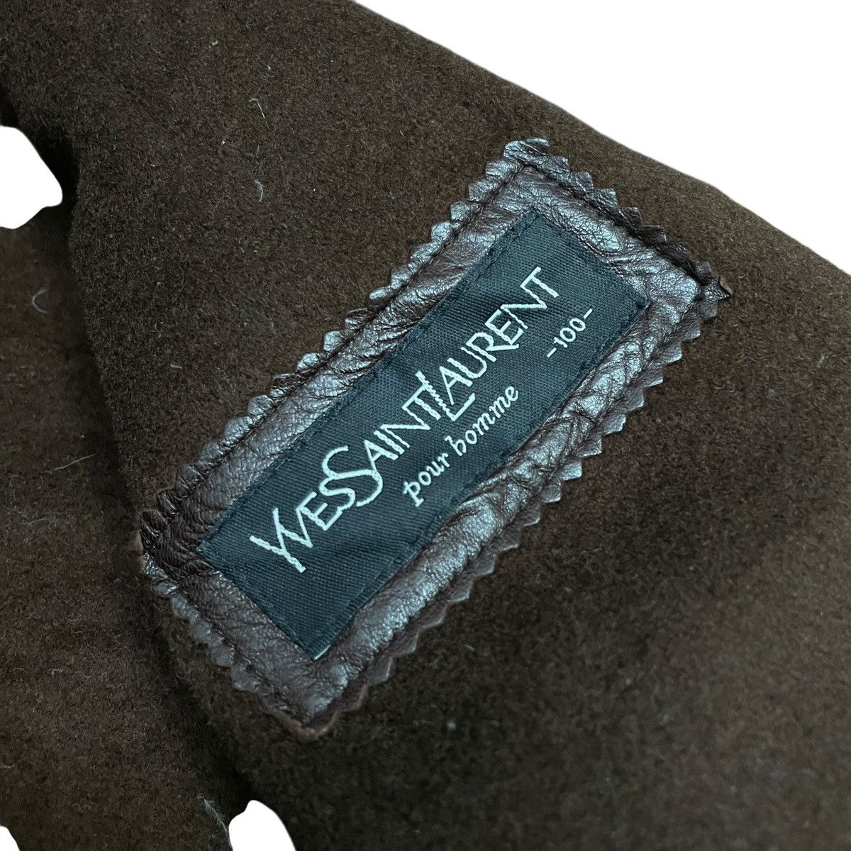 Yves Saint Laurent Vintage YSL Yves Saint Laurent Fur Collar Leather Jacket Size US L / EU 52-54 / 3 - 6 Thumbnail