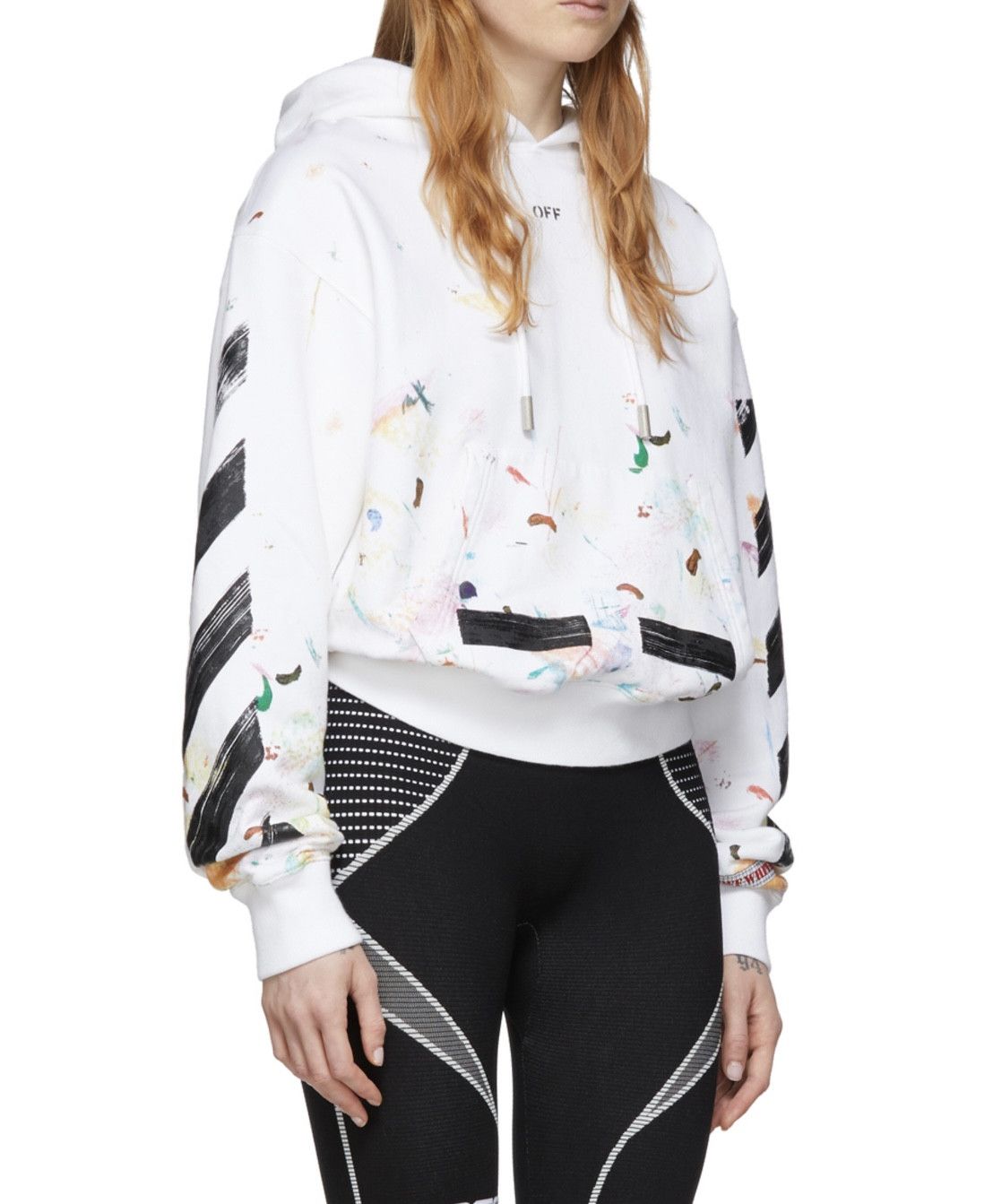 Off-White White Paint Splatter Hoodie Size XS / US 0-2 / IT 36-38 - 2 Thumbnail