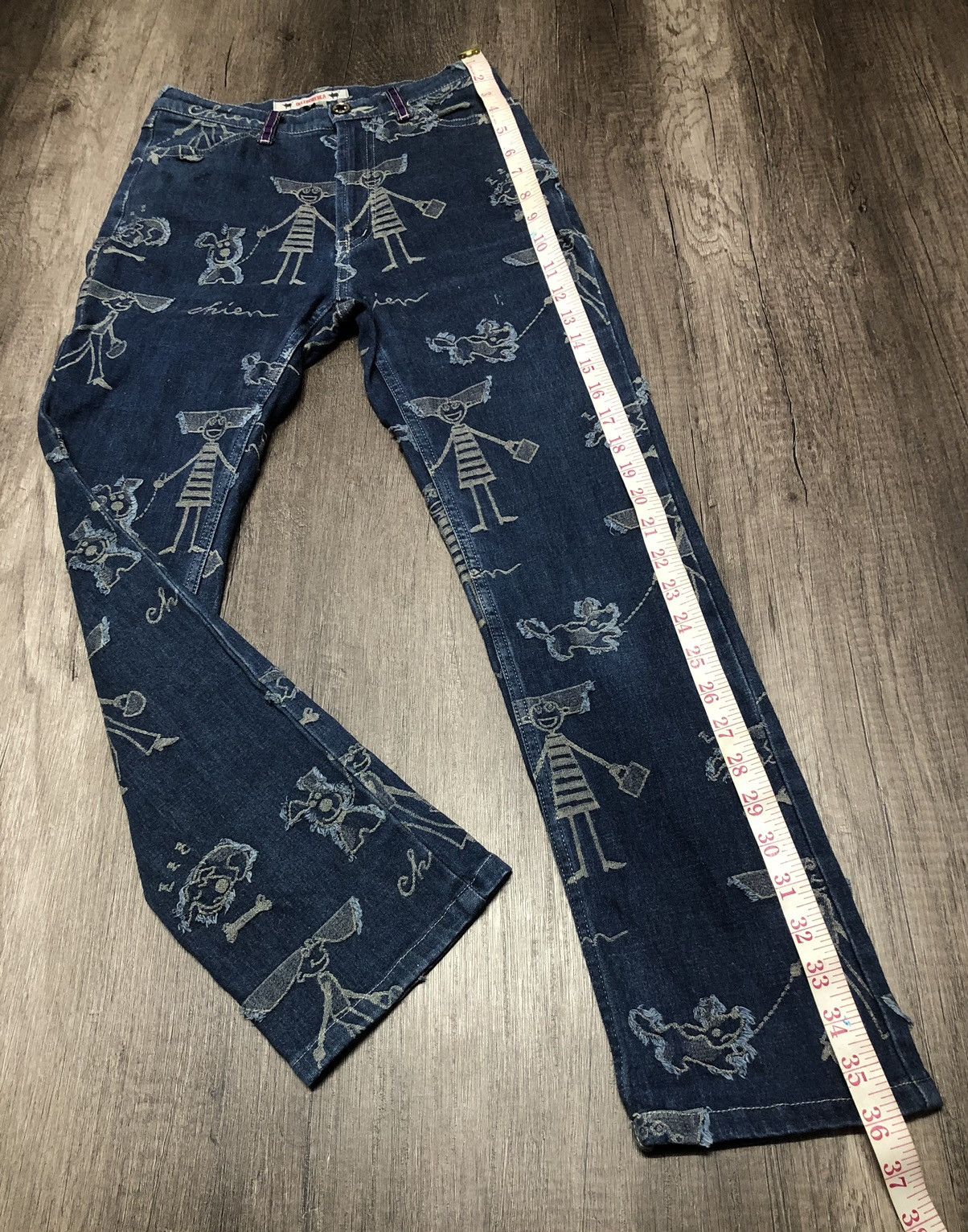 Japanese Brand VINTAGE OLLEBOREBLA STRETCH JEANS FULL PRINT Size 27" / US 4 / IT 40 - 17 Thumbnail