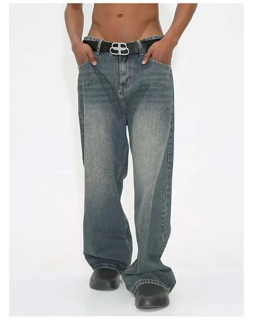 Jean Mashima x Marie skate hiphop washed faded baggy jeans Size US 30 / EU 46 - 7 Thumbnail