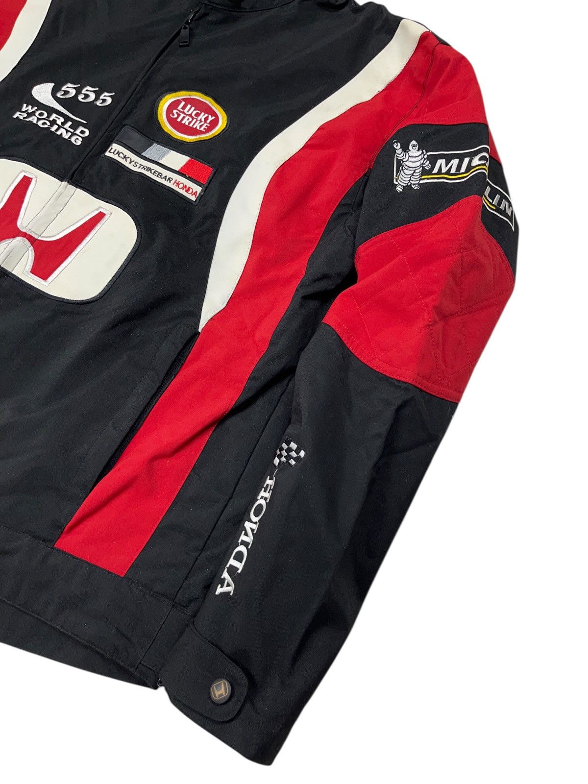 Honda Vintage Honda Nylon Racing Jacket Lucky Strike y2k Michelin Size US XL / EU 56 / 4 - 4 Thumbnail