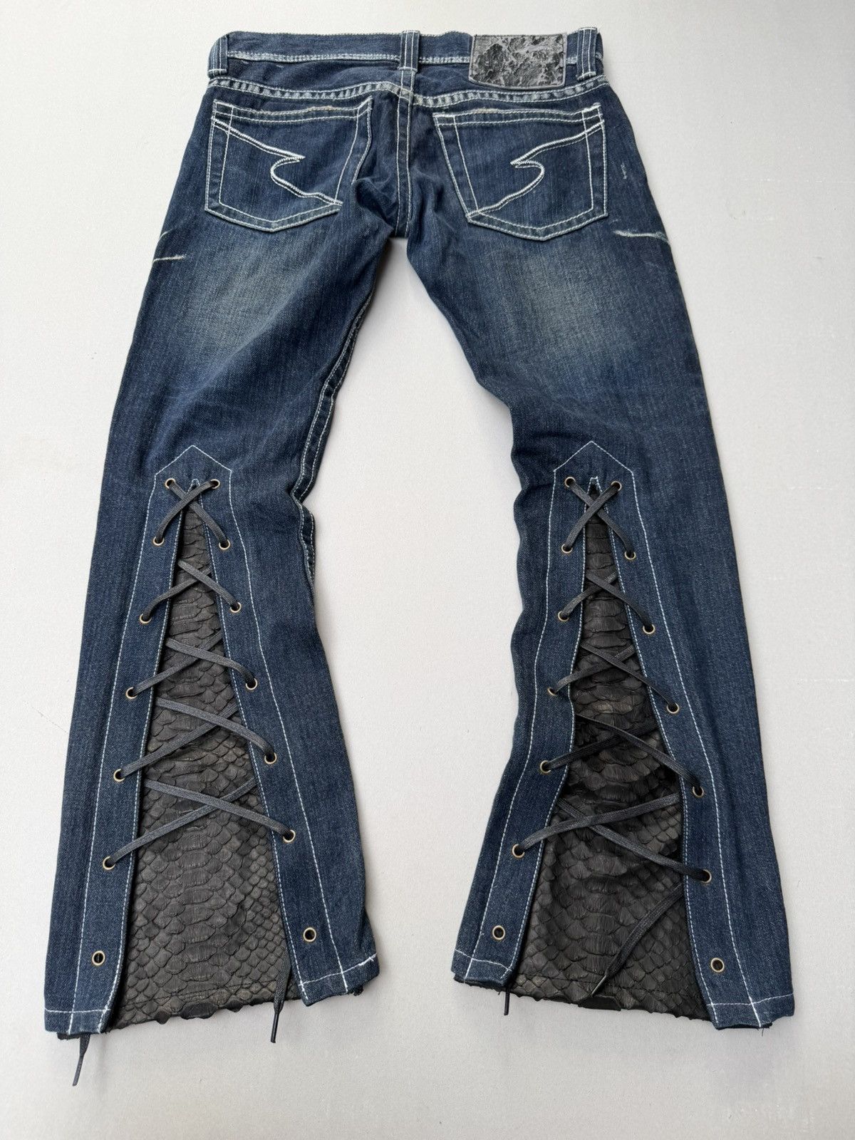 Japanese Brand Semantic Design lace up flare jeans Size US 28 / EU 44 - 6 Thumbnail
