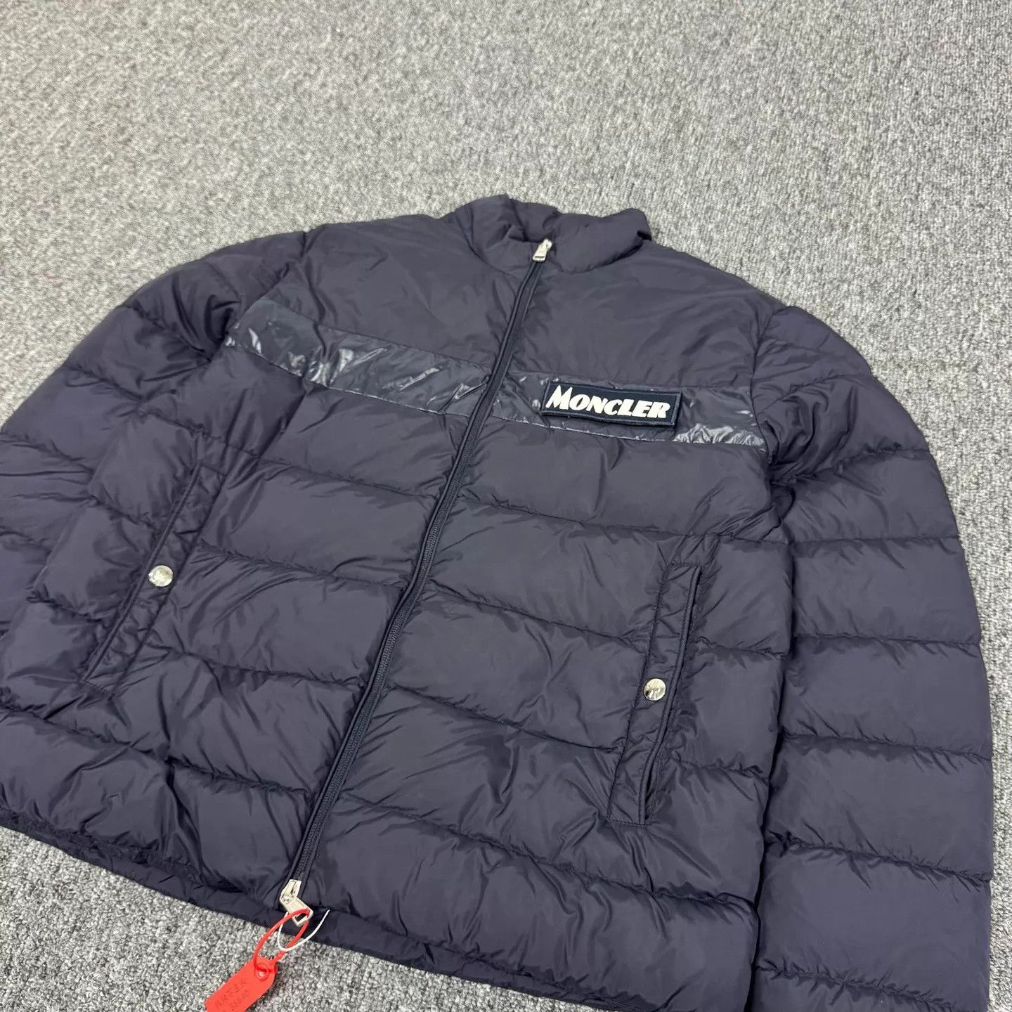 Moncler Moncler Navy Clear Panel Logo Stand Collar Puffer Size 2 Size US M / EU 48-50 / 2 - 4 Thumbnail