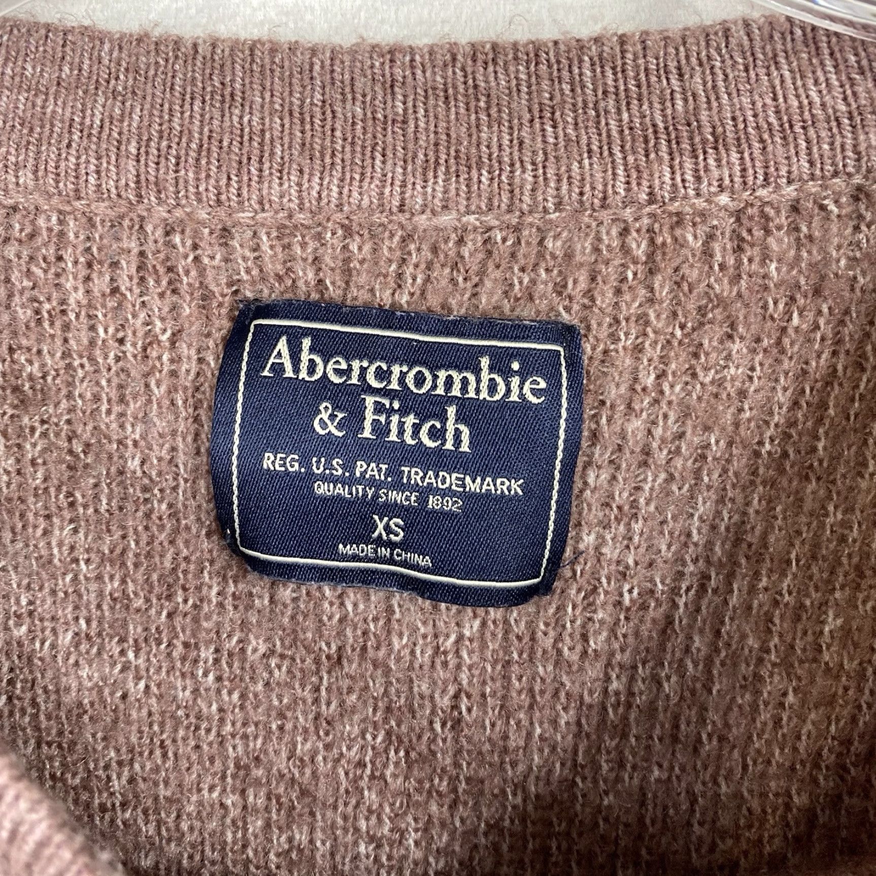 Abercrombie & Fitch Abercrombie & Fitch Sweater Womens XS Pink Shoulder Zip Waffle Knit Stretch Size XS / US 0-2 / IT 36-38 - 3 Thumbnail