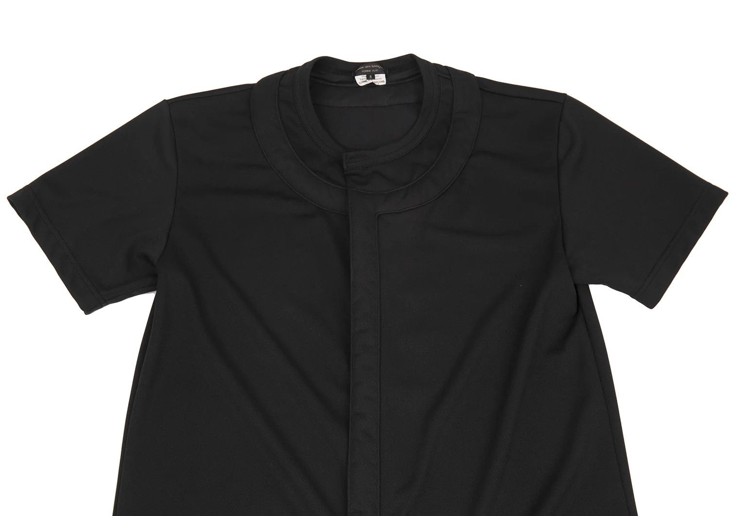 Comme des Garcons Homme Plus Polyester Trimmed Short Sleeve Cardigan in Black, Size S Size US S / EU 44-46 / 1 - 2 Thumbnail