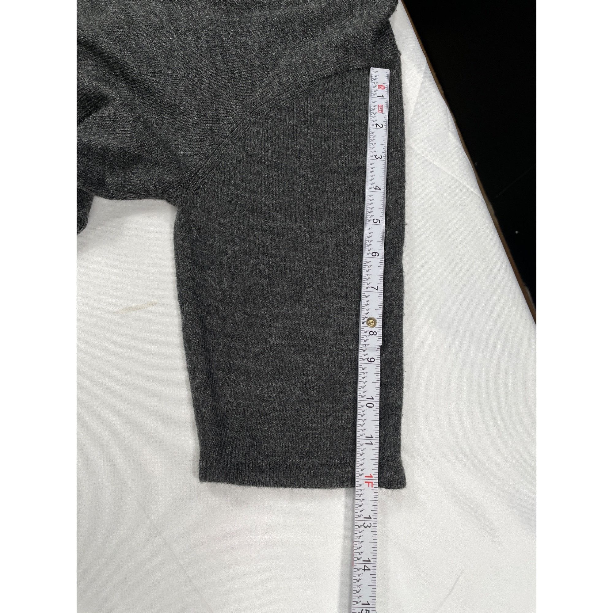 Designer R and K SKU 7642 Womens Gray Knit Knee Length Dress Size L Size L / US 10 / IT 46 - 4 Thumbnail