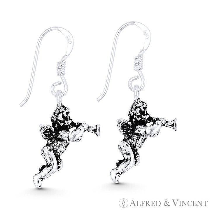 Other Guardian Angel Winged Cherub Charm Dangling Hook Earrings Size ONE SIZE - 1 Preview