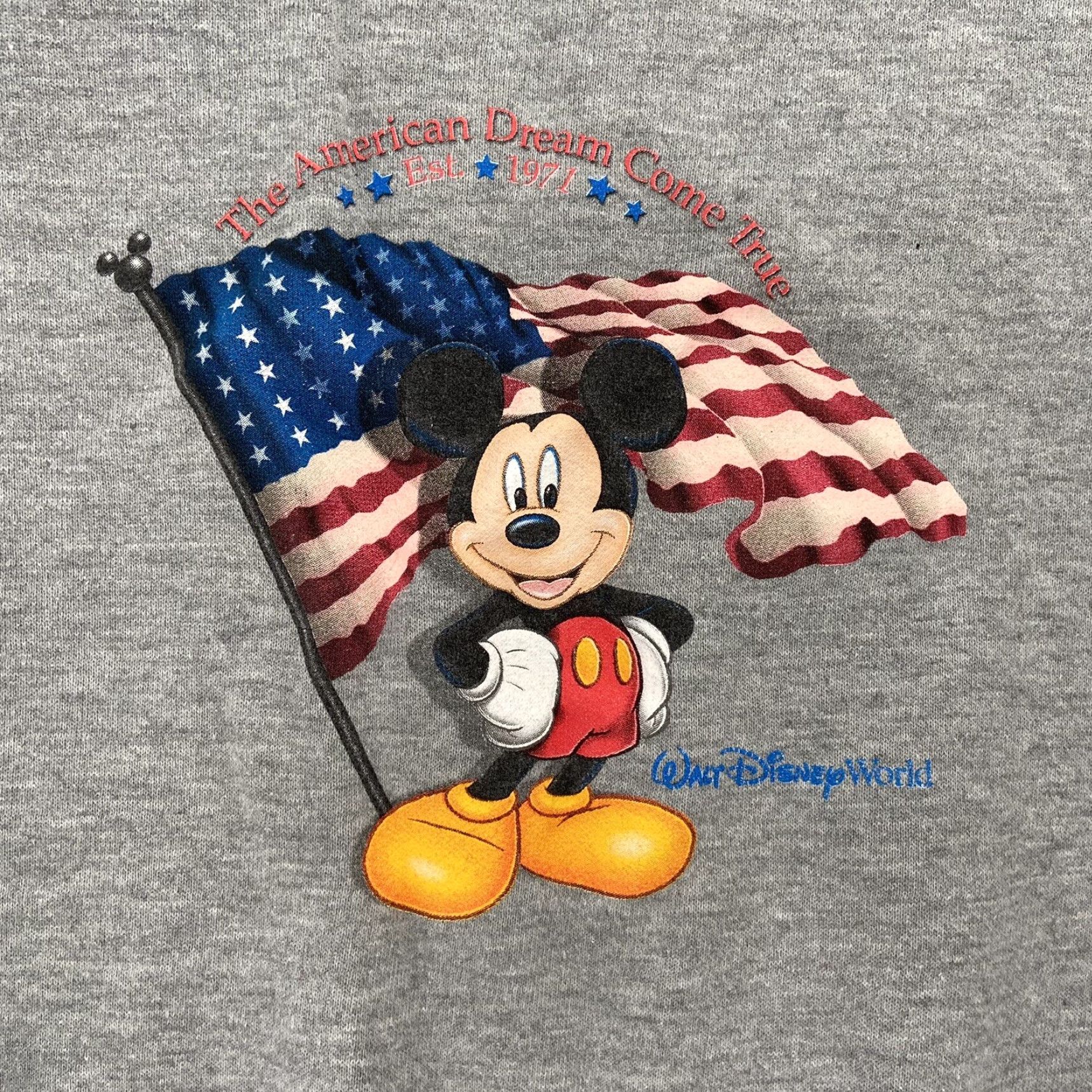 Disney VINTAGE Disney Mickey Mouse USA Flag Sweater Pullover Adult Medium Gray Fleece M Size US M / EU 48-50 / 2 - 4 Thumbnail