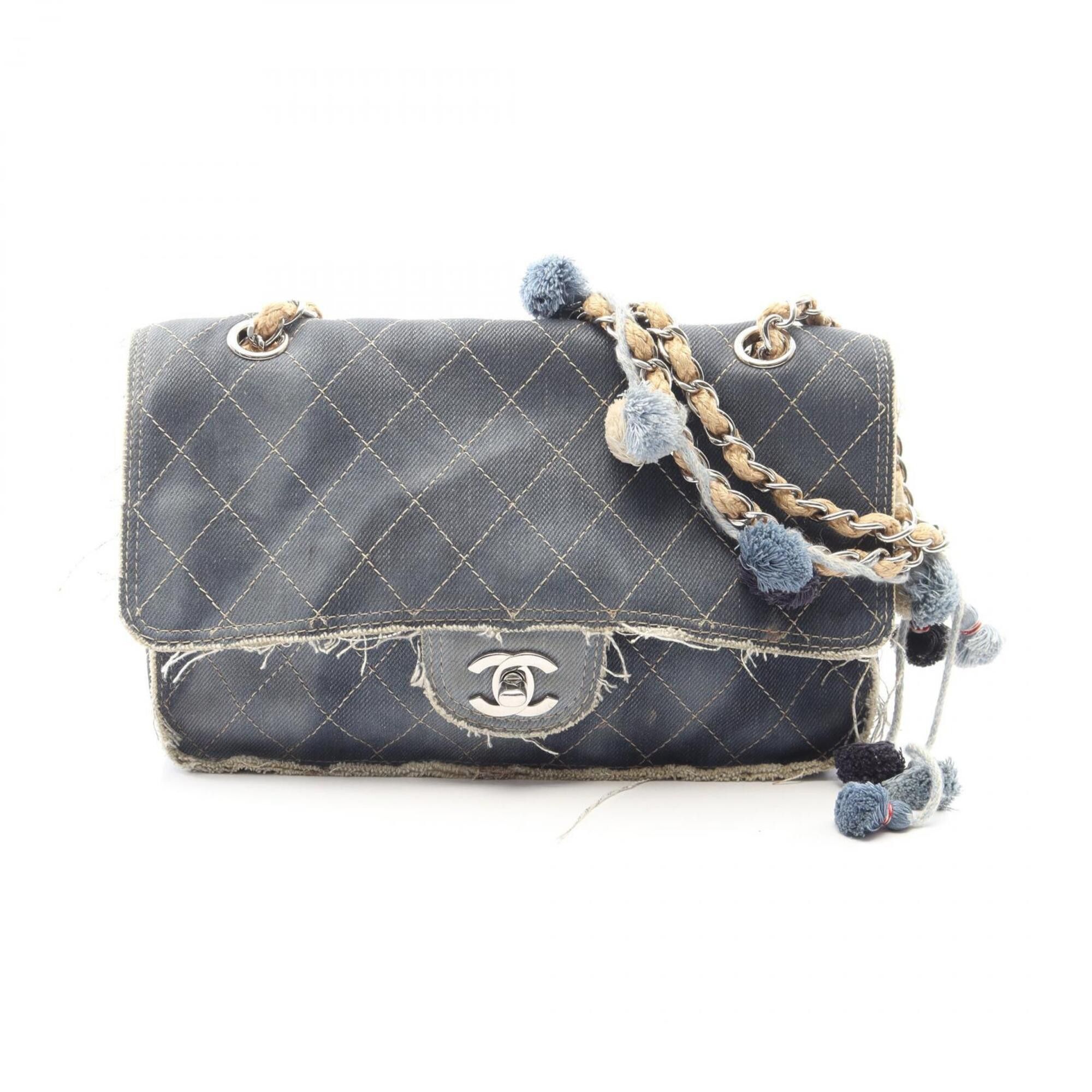 Chanel Chanel Matelassé Shoulder Bag/Handbag, Denim, Women's, Navy Size ONE SIZE - 1 Thumbnail