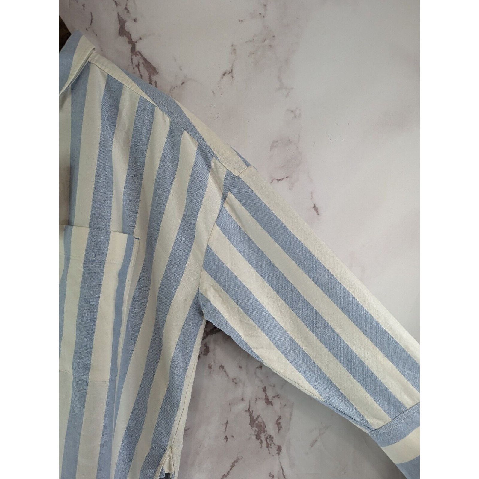 Everlane Everlane Shirt Womens XS Blue Striped Button Boxy Oxford Size XS / US 0-2 / IT 36-38 - 12 Thumbnail