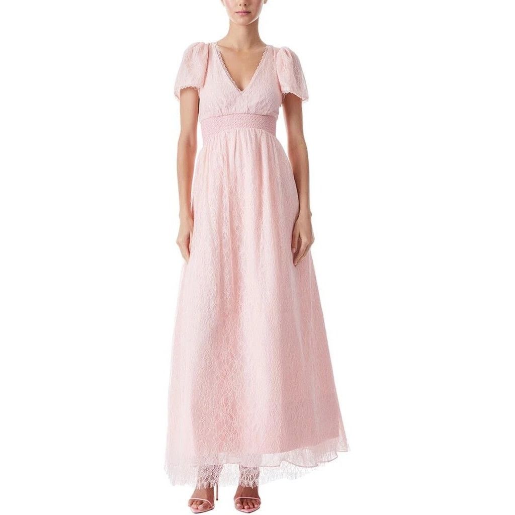 Alice + Olivia Alice + Olivia Charlsie Smocked Lace Maxi Dress Pink size 4 Size S / US 4 / IT 40 - 12 Thumbnail