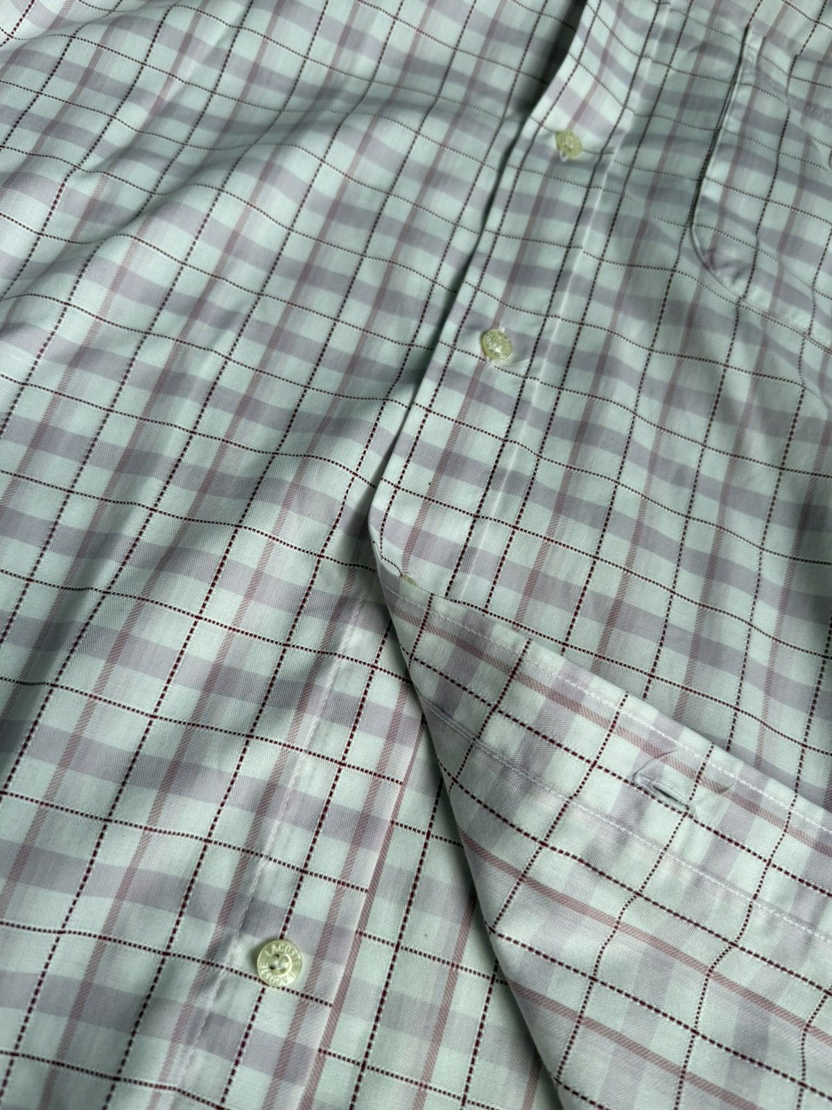 Lacoste × Vintage Vintage Lacoste shirts navy check 90’s Size US L / EU 52-54 / 3 - 4 Thumbnail