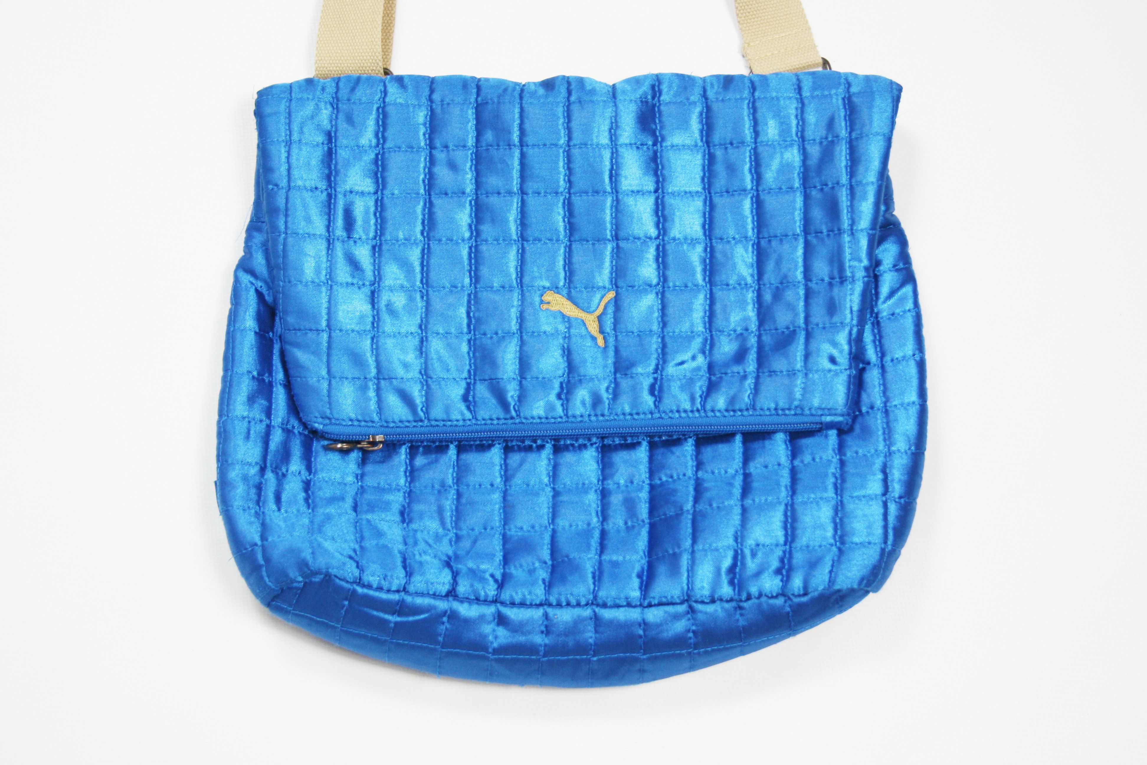 Puma 00S Logo Y2K Quilted Messenger Bag Vintage Size ONE SIZE - 2 Thumbnail
