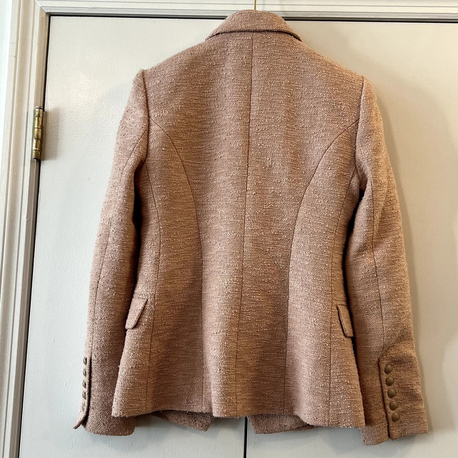 L'AGENCE L'agence Kenzie Petal Light pink Double Breasted Jacket Size XS / US 0-2 / IT 36-38 - 6 Thumbnail