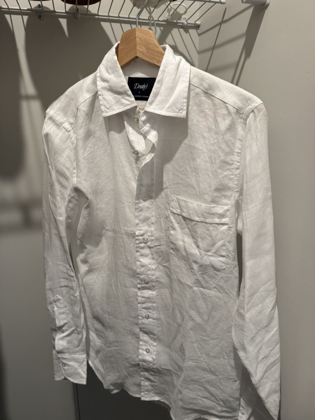 Drakes Linen Button Up