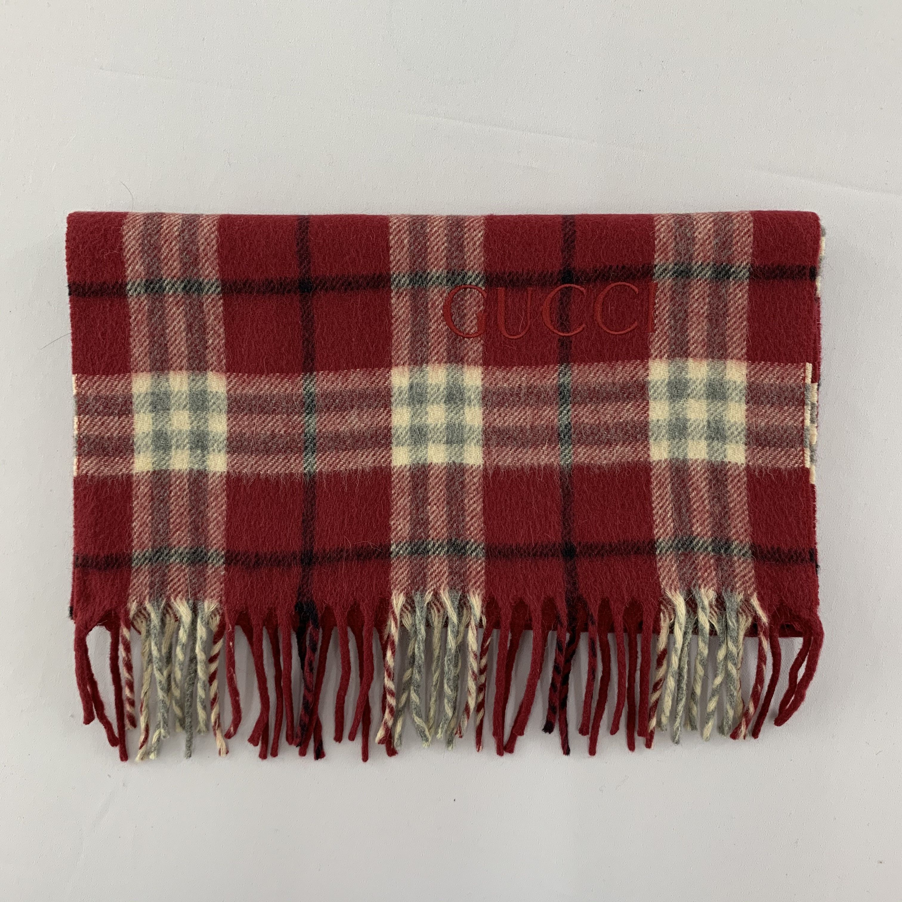Gucci Vintage 90s Gucci Scarf Cashmere Muffler Neck Wrap BL4015 Size ONE SIZE - 6 Thumbnail