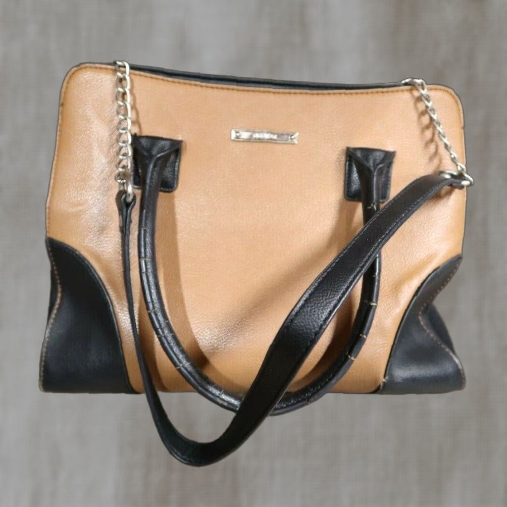 Nine West Nine West Purse Shoulder Bag Women Brown Leather Strap Pockets Pocketbook Size ONE SIZE - 1 Thumbnail