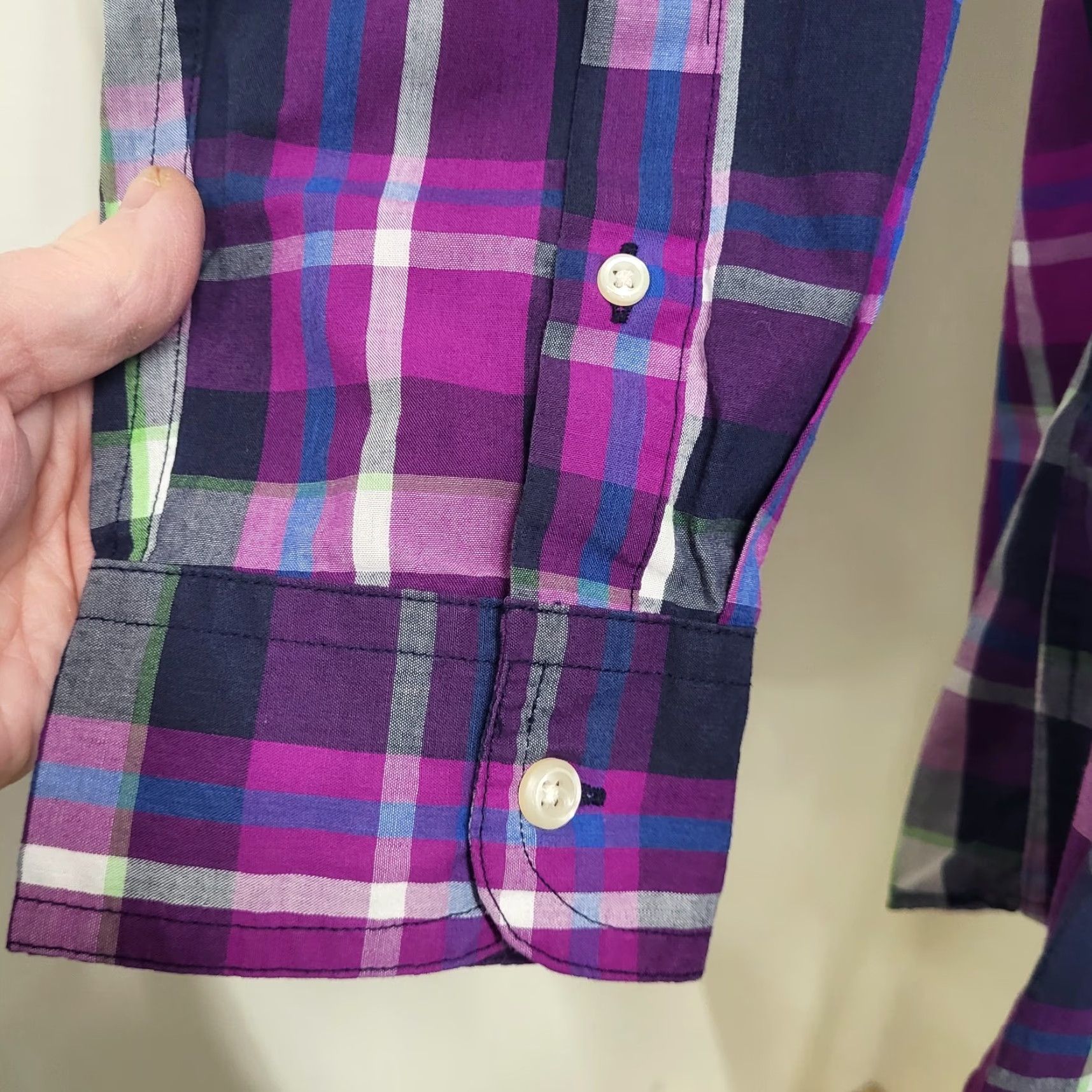 Chaps Chaps Shirt Men's XL/TG Purple Pink Black Long Sleeved Mardas Plaid Preppy Button-Up Button-Front Collared Customizable? (No) Size US XL / EU 56 / 4 - 6 Thumbnail