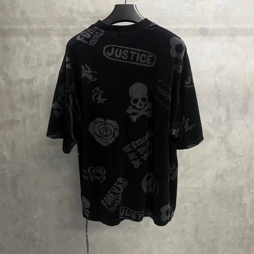 Mastermind Japan Mastermind Japan Black Velvet Skull Logo Tee Size US M / EU 48-50 / 2 - 2 Thumbnail