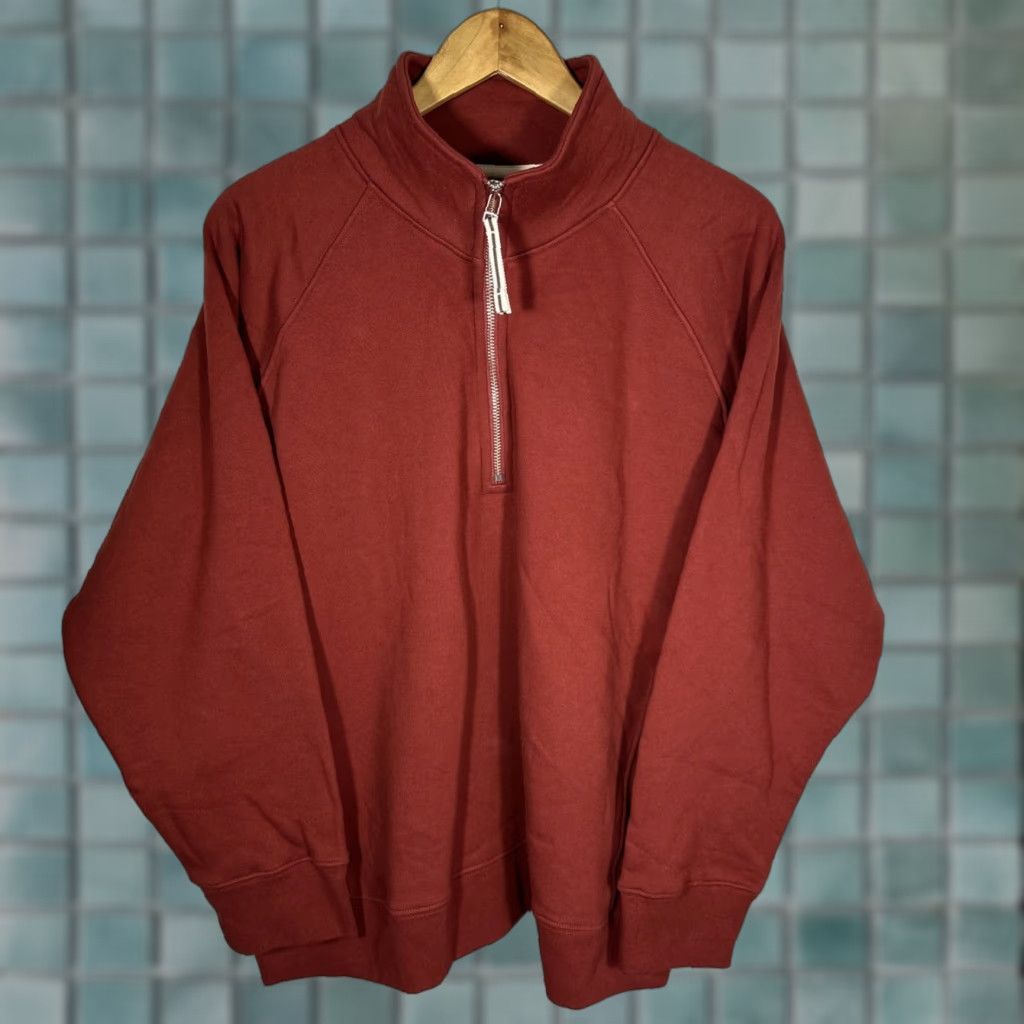 Vintage American Giant Sweatshirt Mens XL Red Midweight Carolina Quarter Zip NWOT Size US XL / EU 56 / 4 - 1 Thumbnail