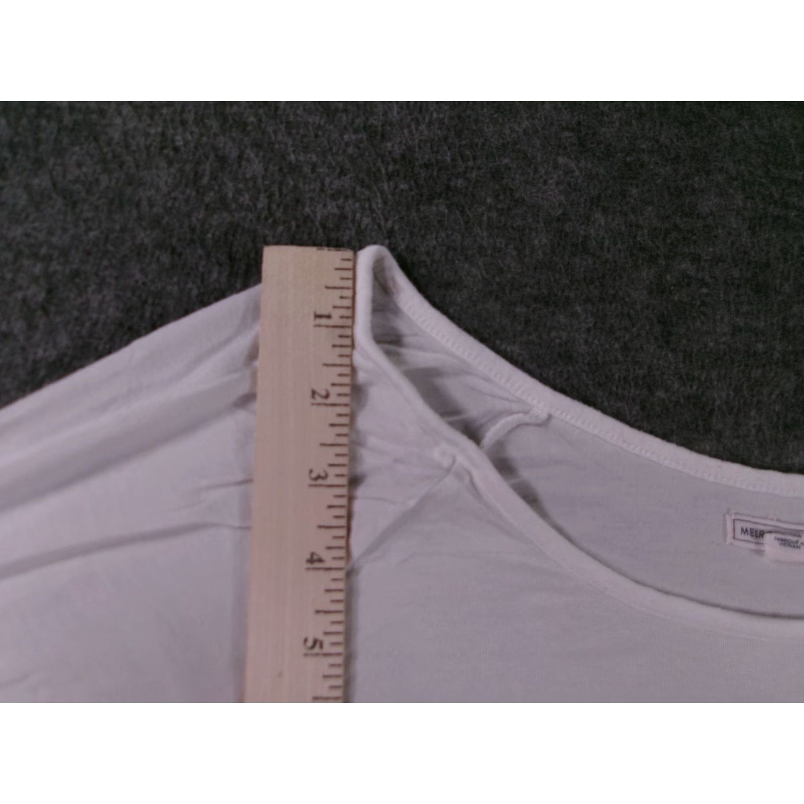 Market Melrose and Market Shirt Women Small White Basic Slim Boat Neck Modal Blend Top - 90s? Size S / US 4 / IT 40 - 4 Thumbnail