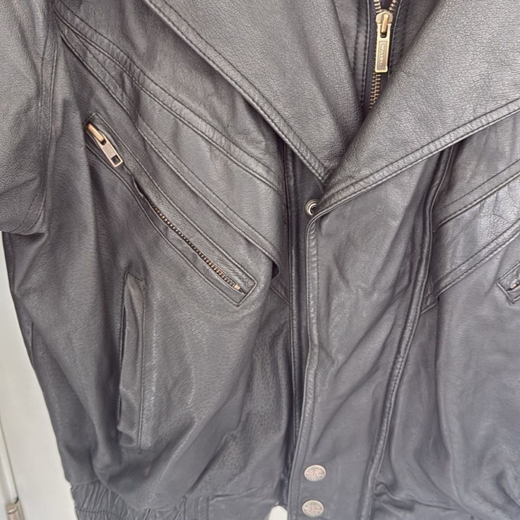 Wilsons Leather Wilson's Black Leather Jacket, Sz L Size US L / EU 52-54 / 3 - 3 Thumbnail
