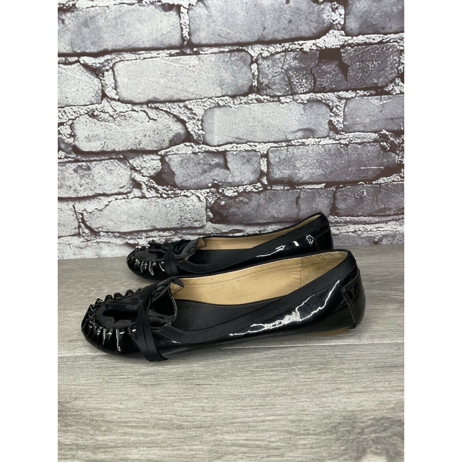 Kate Spade Kate Spade Black Patent Leather Slip On Bow Ballet Flats Sho Size US 6 / IT 36 - 5 Thumbnail