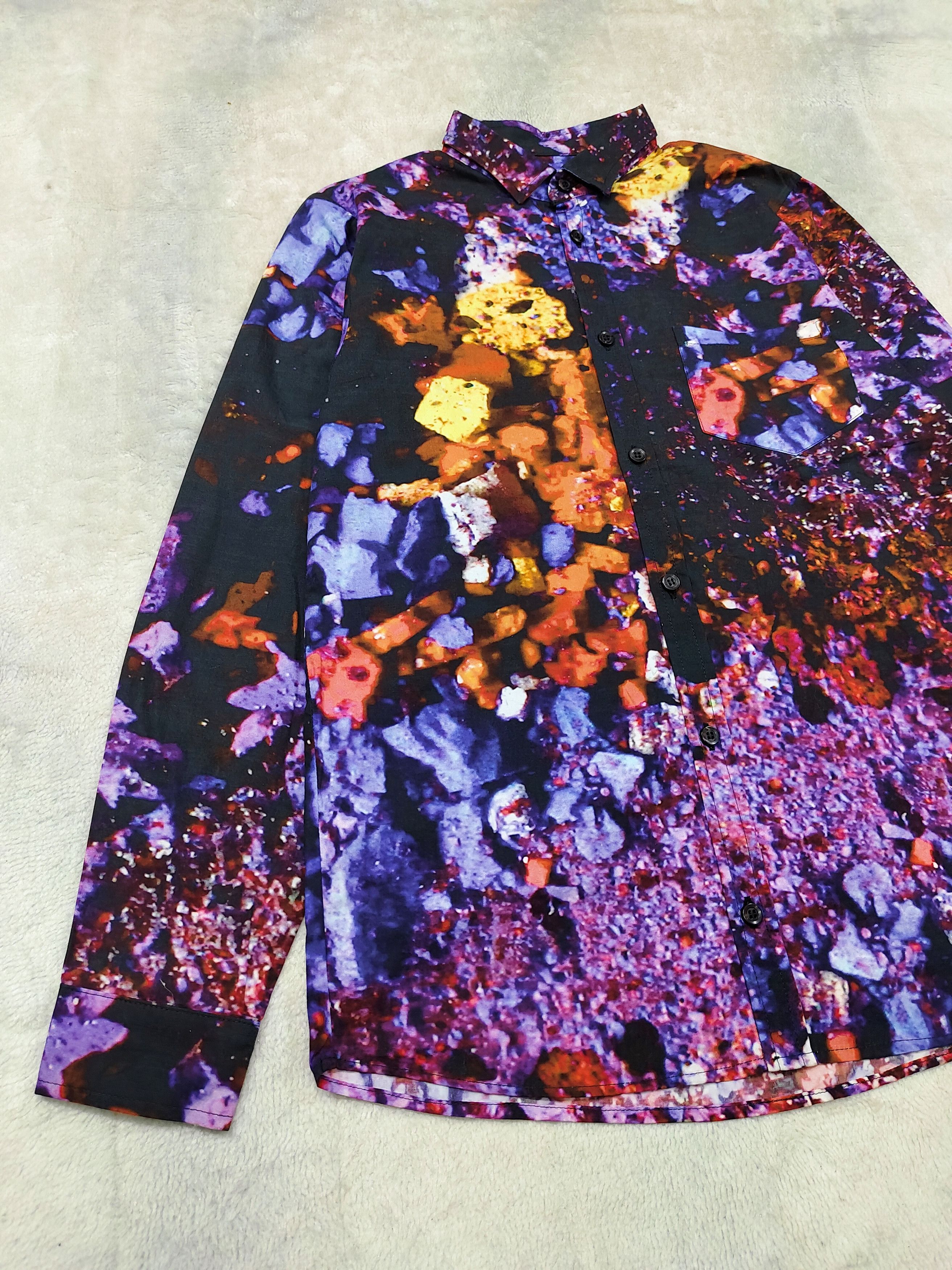 Arts & Science Laitinen- Abstract Multicolor Mineral Art Graphic Shirt Size M / US 6-8 / IT 42-44 - 3 Thumbnail