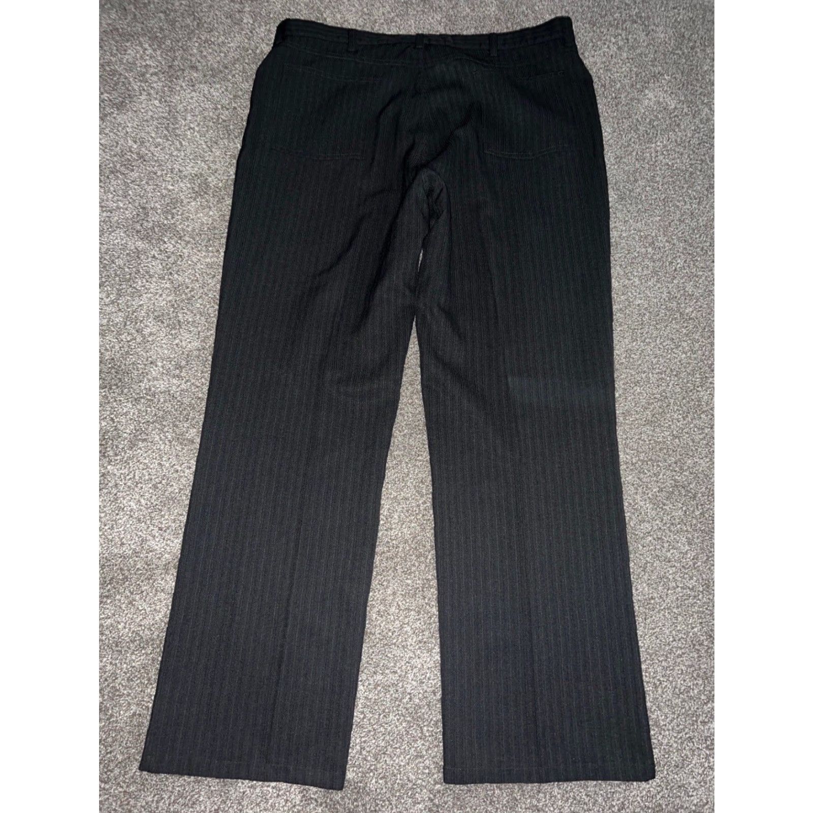 Vintage Emanuel Dress Pants Mens Size 40x32 Striped Gray Size US 40 / EU 56 - 4 Thumbnail