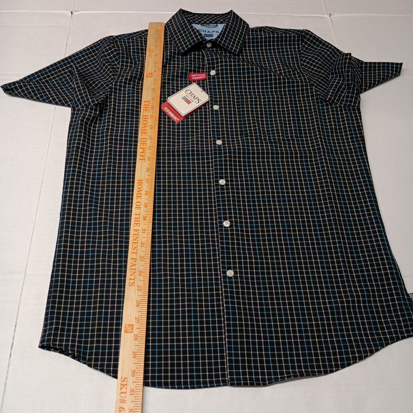 Chaps Chaps Woven Shirt Men's Size M Jet Black Stretch UPF 50 Size US M / EU 48-50 / 2 - 5 Thumbnail