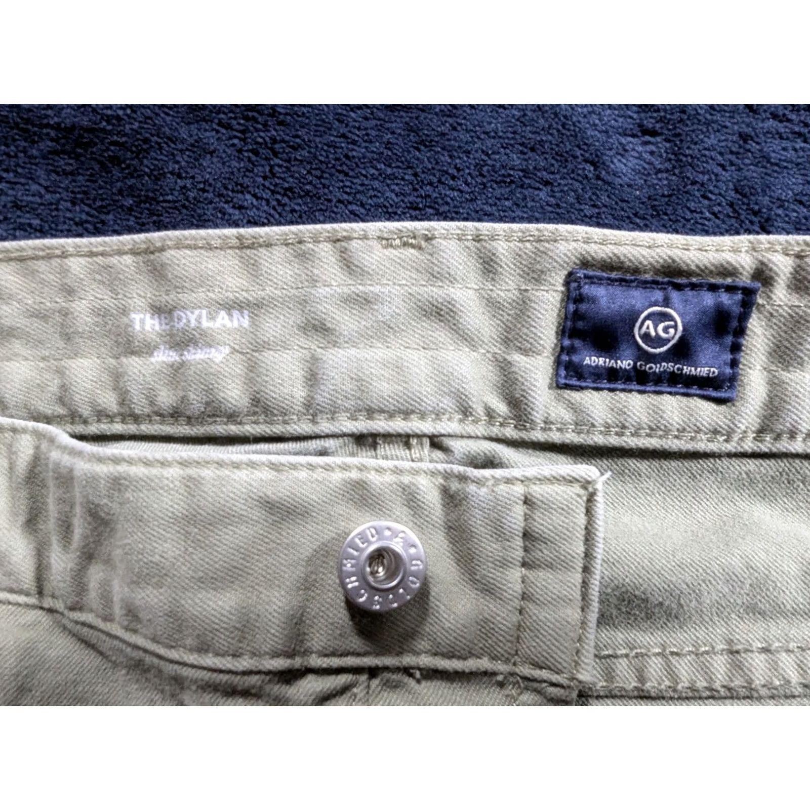Vintage AG Adriano Goldschmied Jeans Mens 36R 36x32 The Dylan Slim Skinny Green Denim Cotton Blend Slimming Modern Size US 36 / EU 52 - 4 Thumbnail