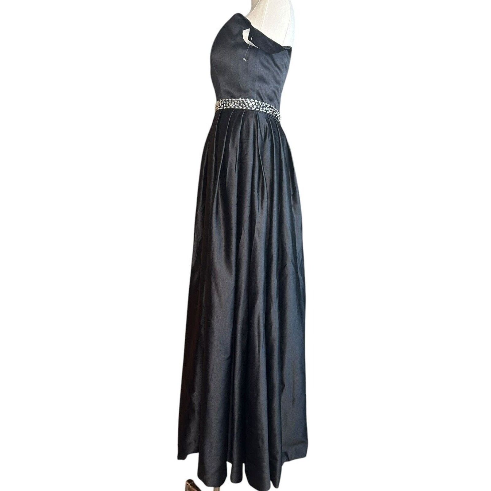Other Long Black Off the Shoulder Formal Dress Pockets Sequins 4? Size S / US 4 / IT 40 - 5 Thumbnail