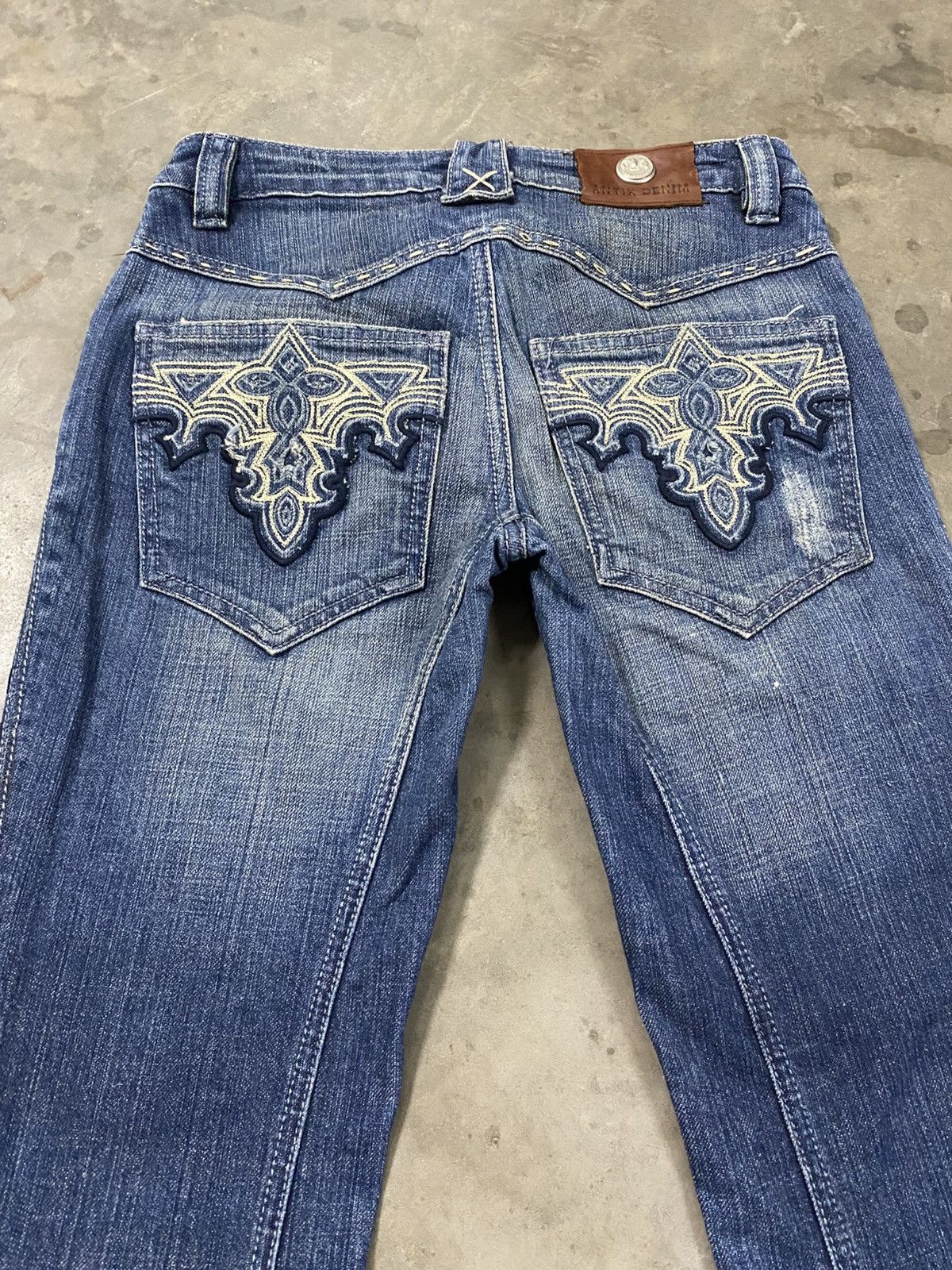 Antik Denim Flare Jeans Antik Denim Low Rise Made in Usa @308 Size US 27 - 3 Thumbnail