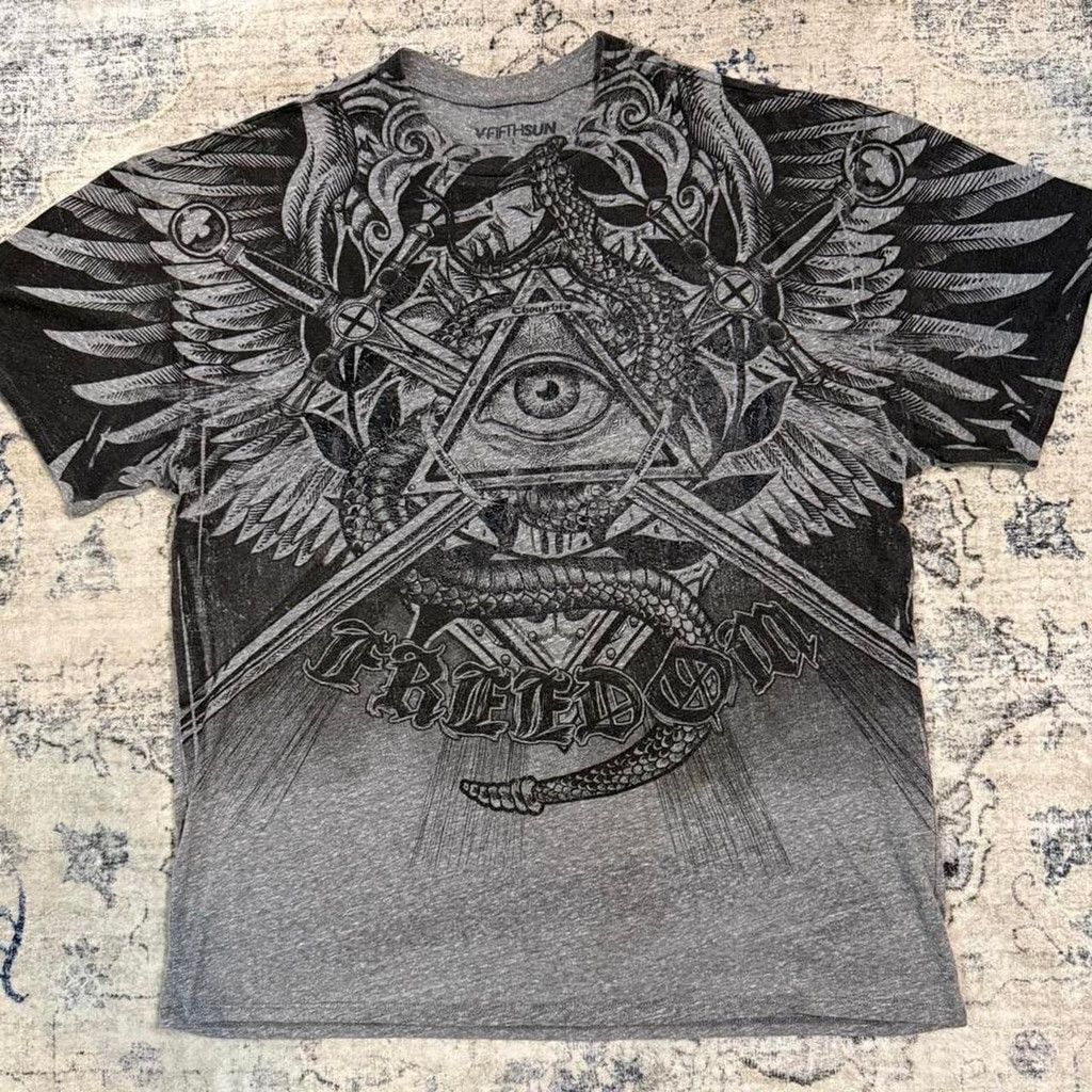 Other Y2K Fifth Sun Graphic Tee Affliction Style - L Size US L / EU 52-54 / 3 - 1 Thumbnail