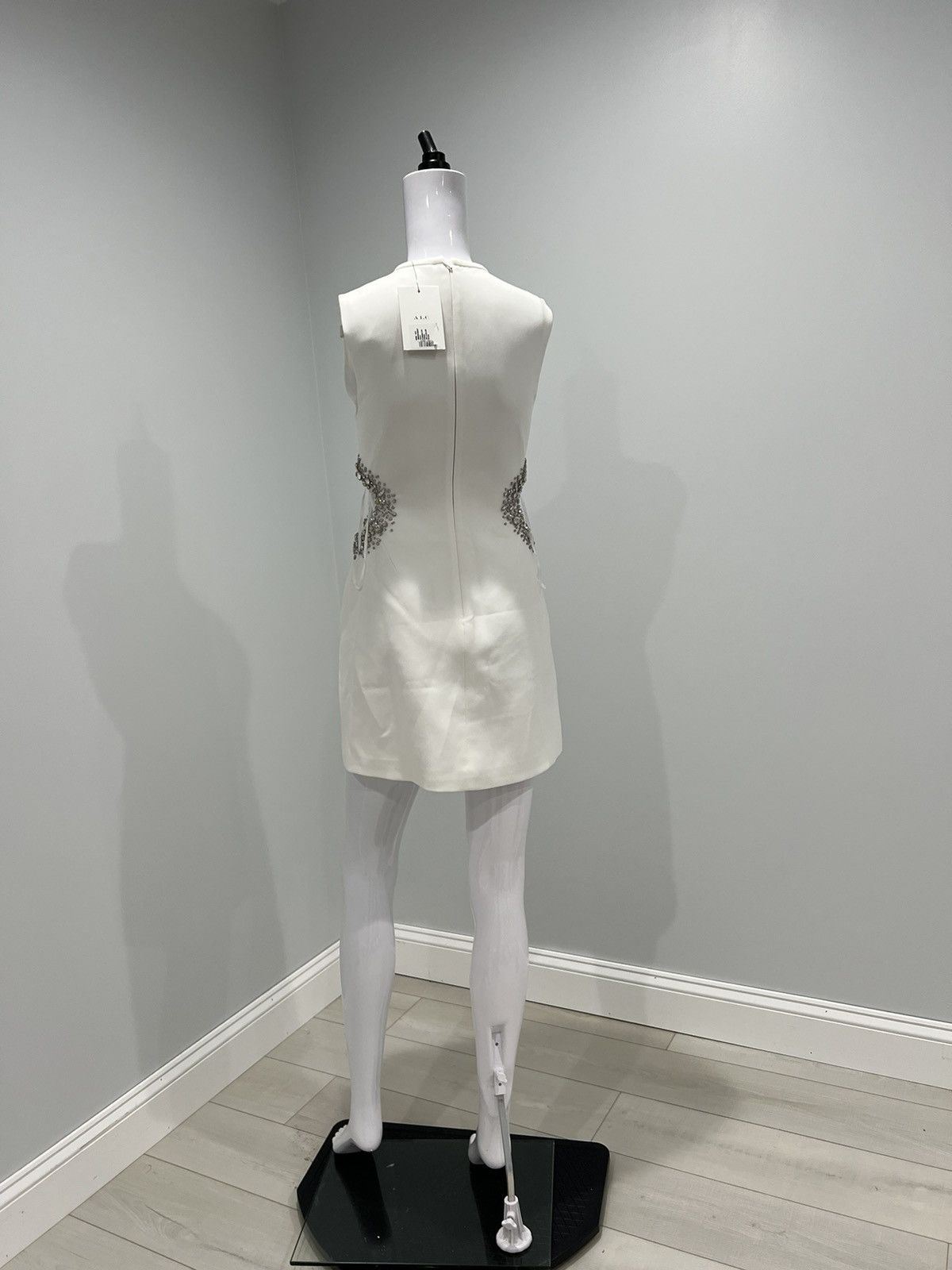 $895 A.L.C. Skye crystal cutout cady mini dress size 0
