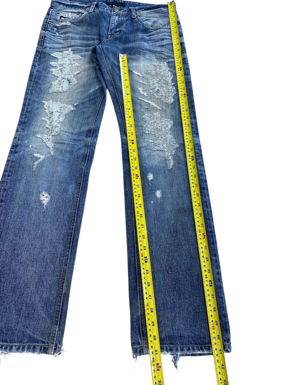 In The Attic In The Attic Ripped Patchwork Straight Leg Style Jeans Size US 33 - 8 Thumbnail