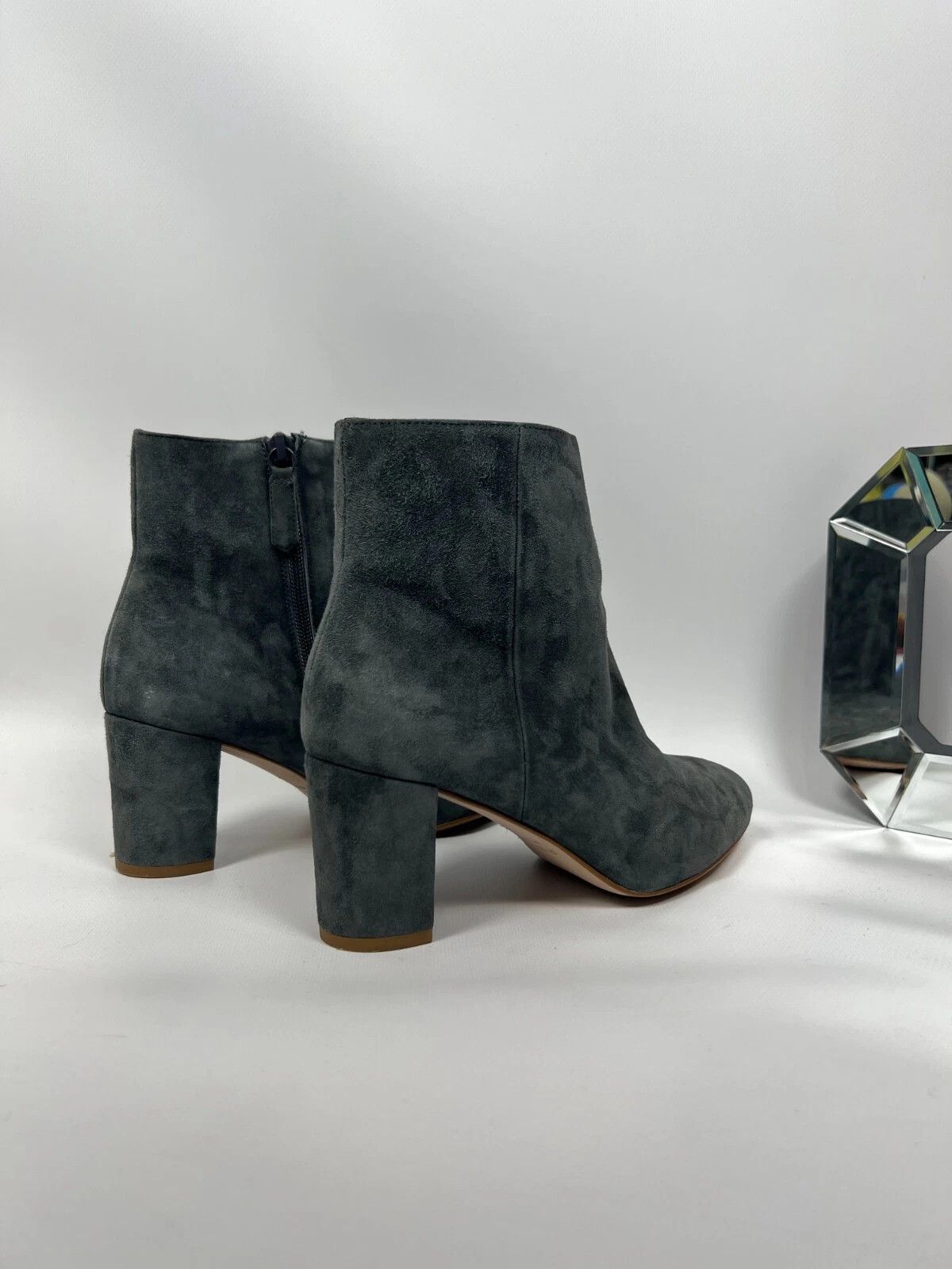Reiss REISS Women's Charcoal Florens Casual Block Heeled Boots Size US 7.5 / IT 37.5 - 2 Thumbnail