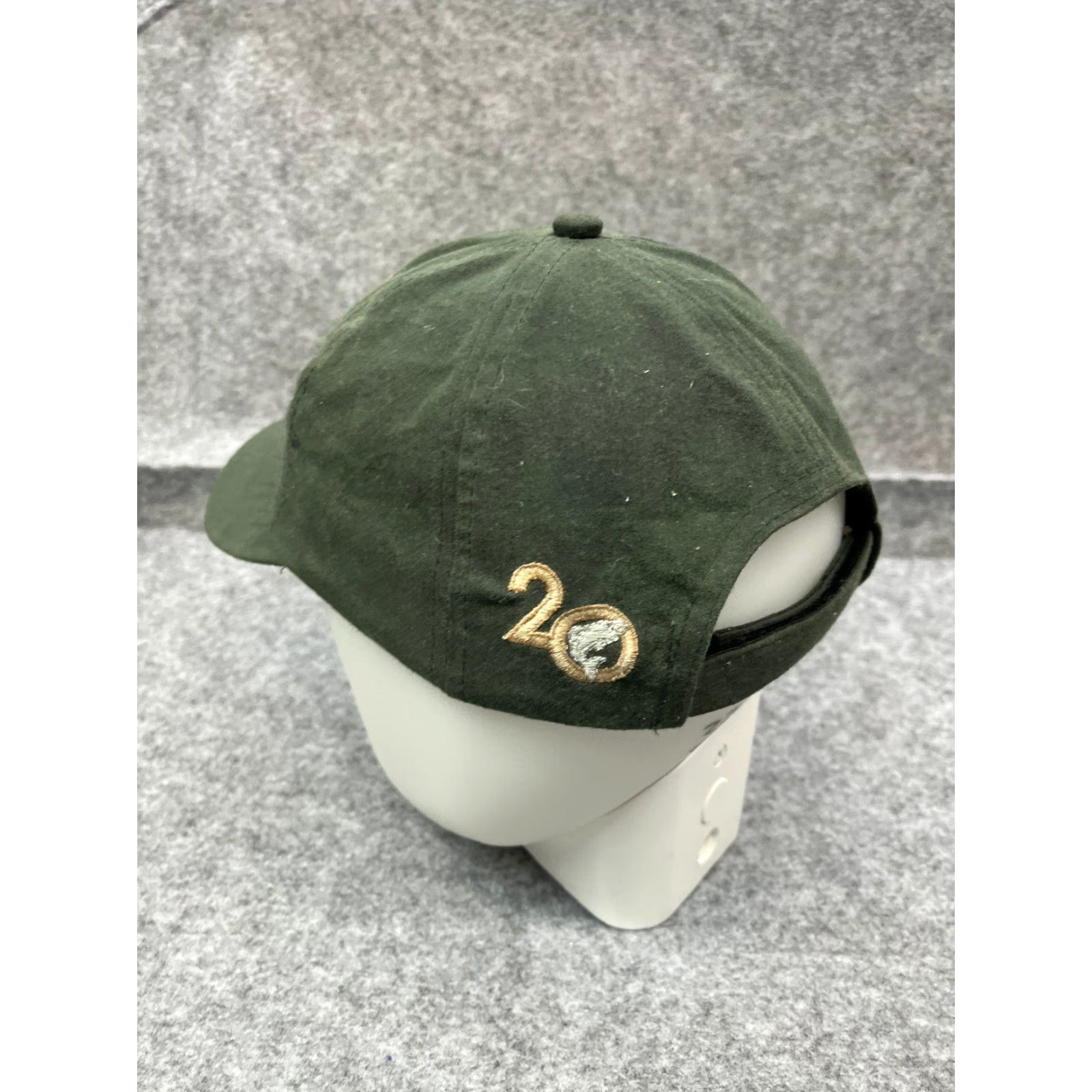 Vintage Langara Langara Fishing Lodge 20 Years Hat Cap Strap Back Adult OS Green Cotton Twill w/ Pin Vintage: No Size ONE SIZE - 5 Thumbnail