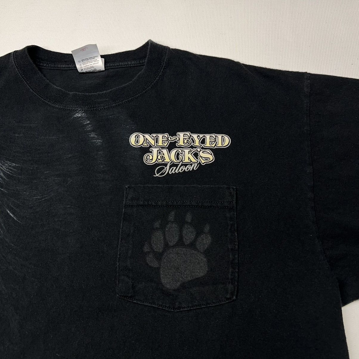 Vintage Motorcycle Saloon Tee Shirt Black Bear One Eyed Jacks Biker Size US XL / EU 56 / 4 - 3 Thumbnail