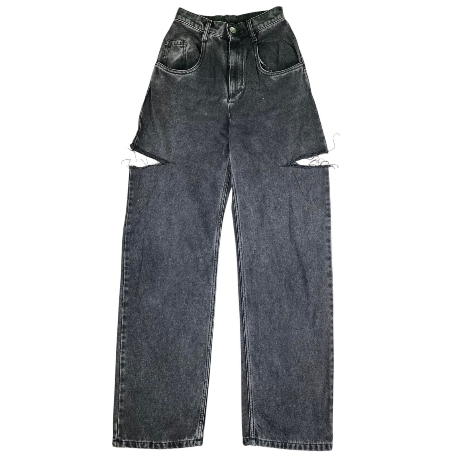 Maison Margiela Maison Margiela Thigh Rip Black Jeans Size 34" / US 12 / IT 48 - 1 Thumbnail