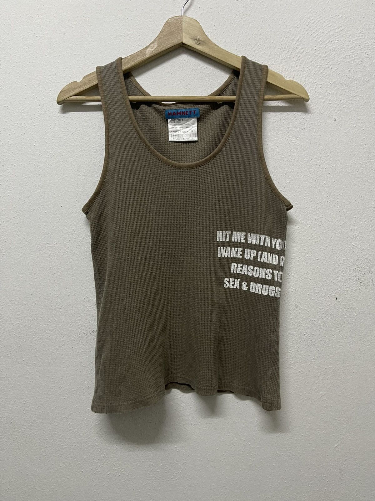 Katharine Hamnett London 1990s KATHERINE HAMNETT CUT AND SEWN PUNK TANK TOP Size M / US 6-8 / IT 42-44 - 1 Thumbnail