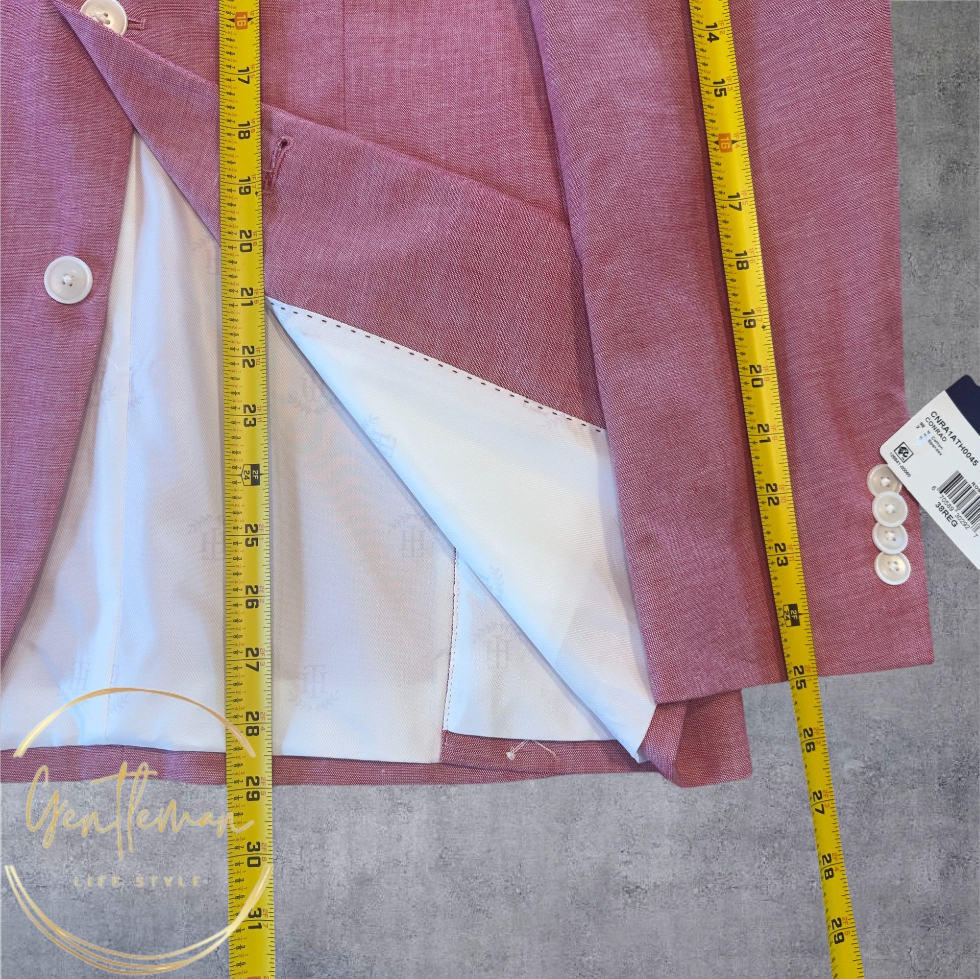 Tommy Hilfiger TOMMY HILFIGER Mens Blazer Sport Coat Jacket 40R Pink Size 38R - 6 Thumbnail