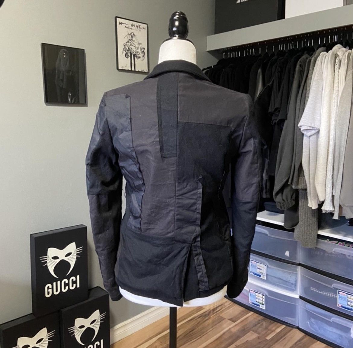 Comme des Garcons CDG BLACK - Patchwork Blazer Size XS / US 0-2 / IT 36-38 - 2 Thumbnail