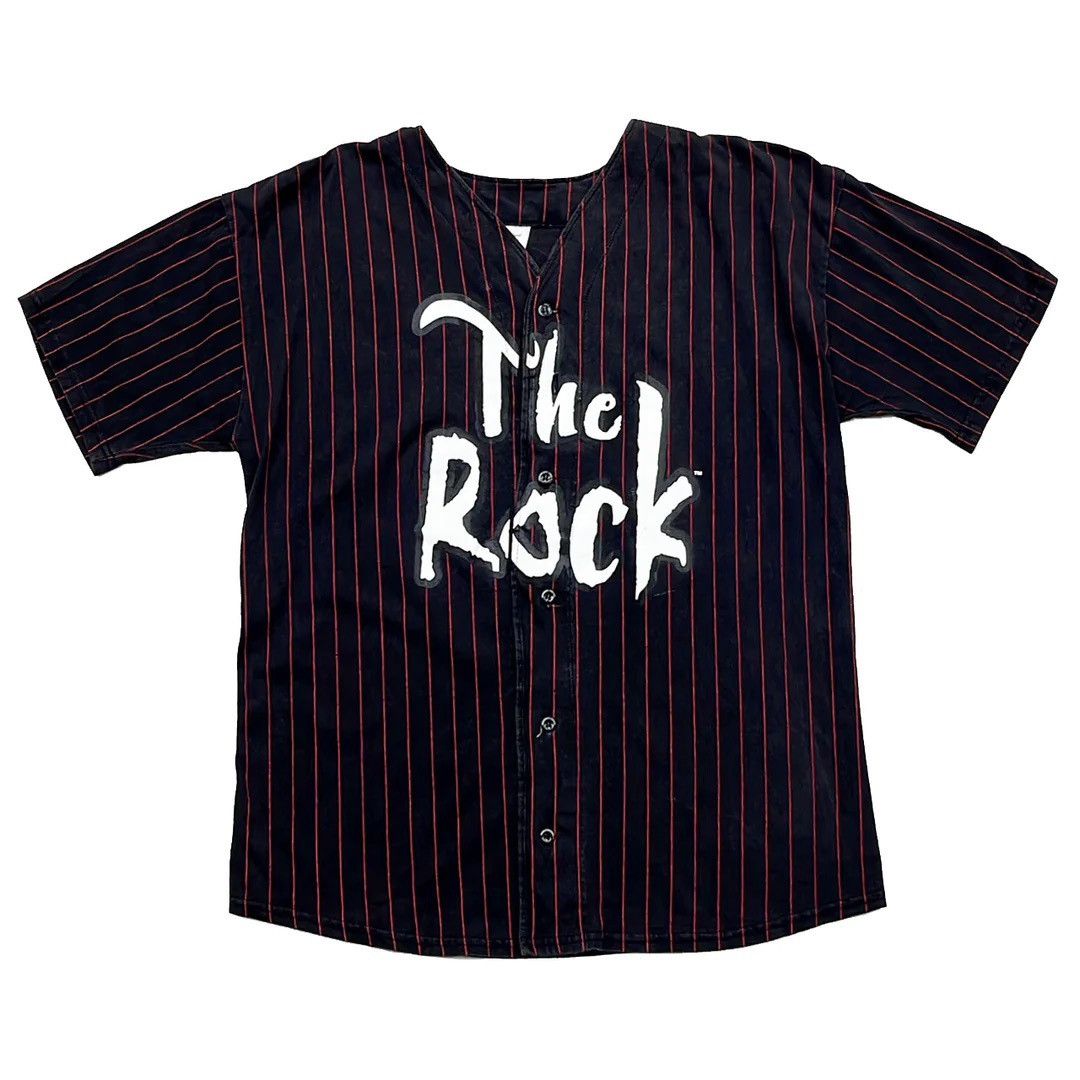 Vintage The Rock WWF 90s Vtg Wrestling Baseball Shirt Logo Jersey Size US L / EU 52-54 / 3 - 1 Thumbnail