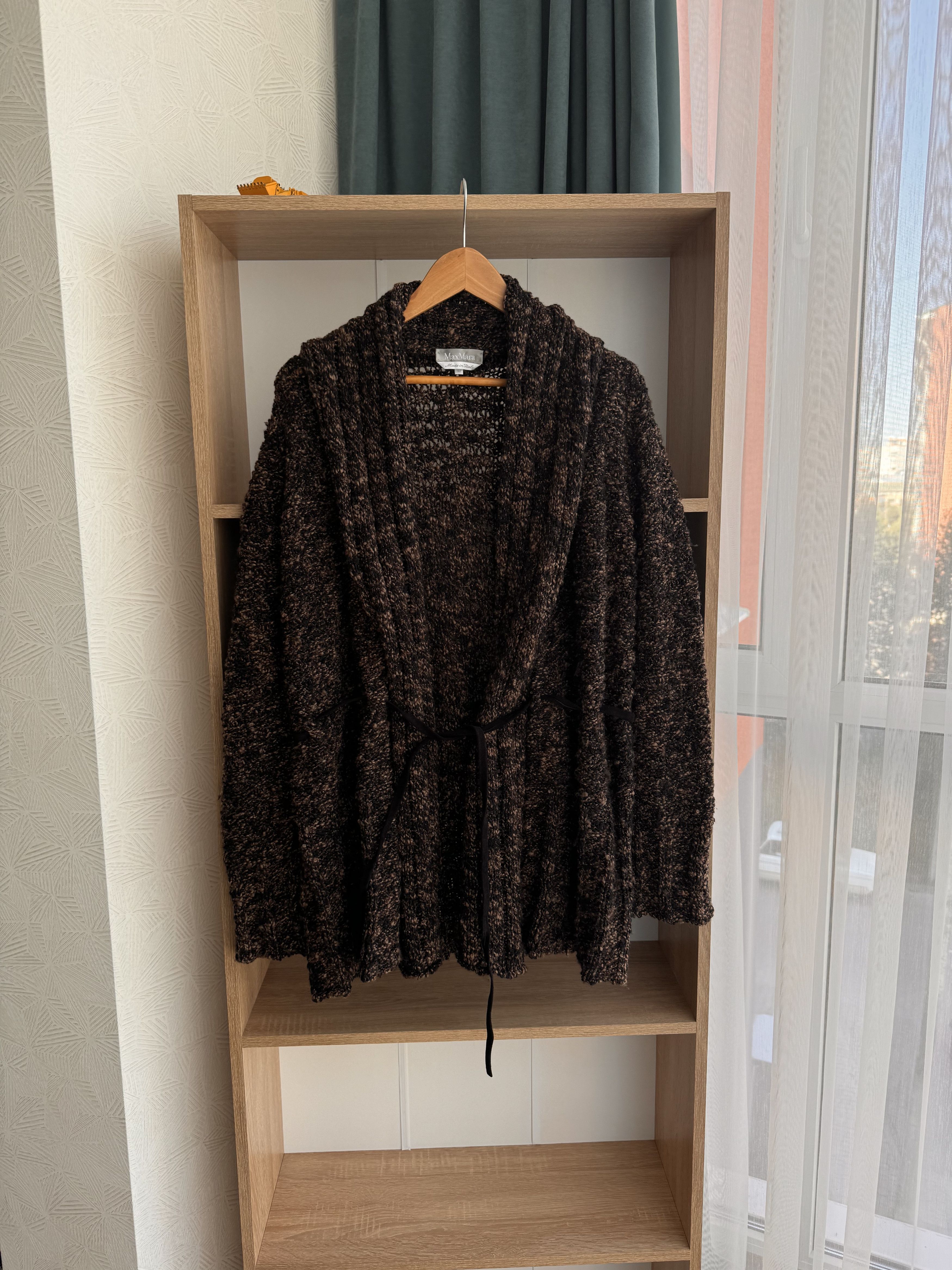 Max Mara Vintage Max Mara Giacca Brown Lana Virgin Wool Cardigan Size M / US 6-8 / IT 42-44 - 1 Thumbnail