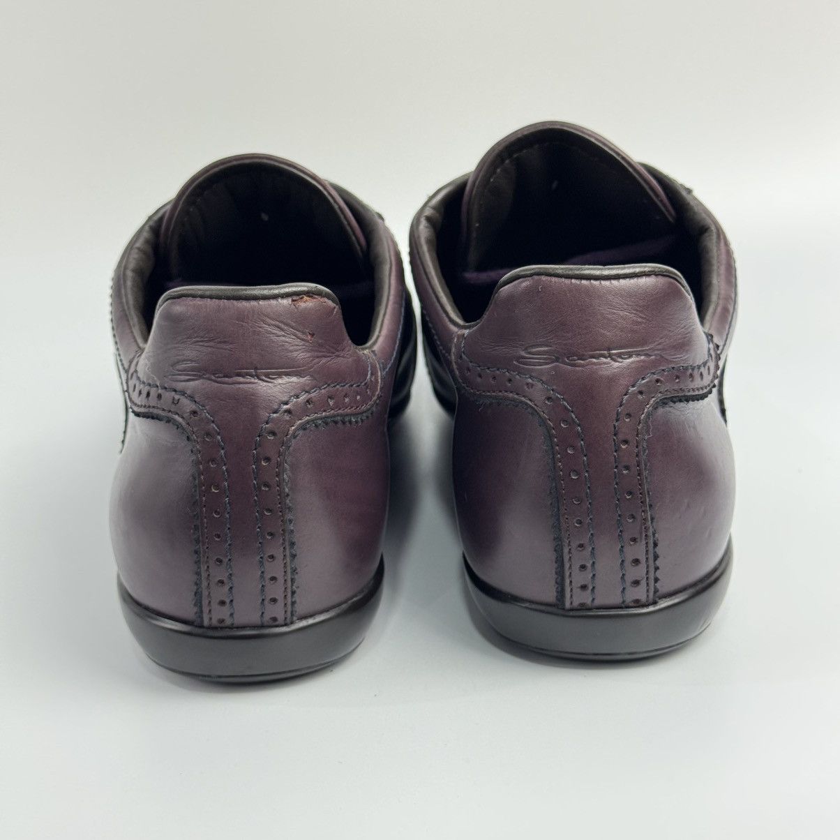 Santoni Santoni Caoutchouc Italy - Purple Low-top Leather Sneakers🔥 Size US 9 / EU 42 - 7 Thumbnail