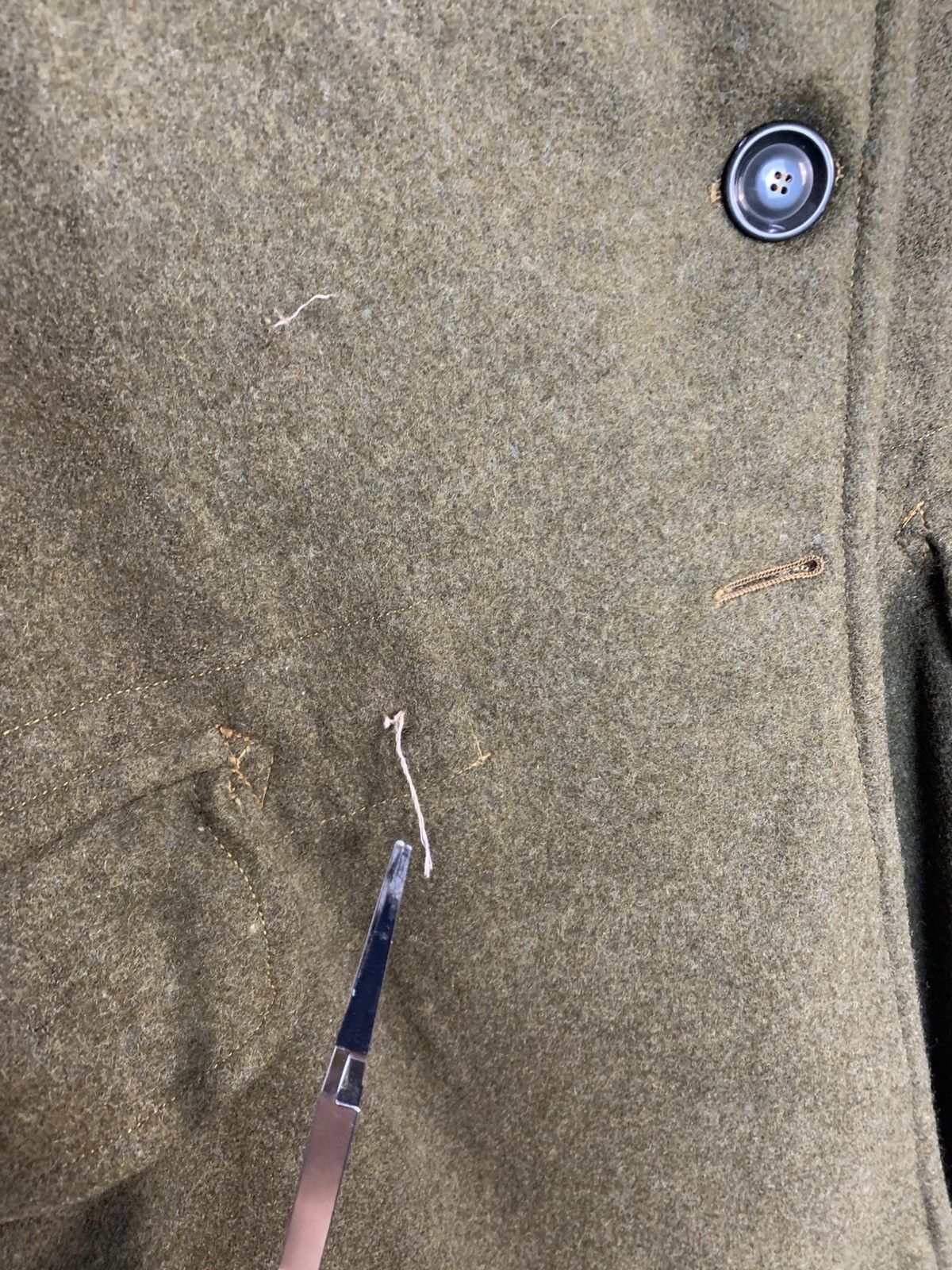 Other 80s Military Wool Greatcoat Pattern Dismounted Olive Green Size US M / EU 48-50 / 2 - 15 Thumbnail