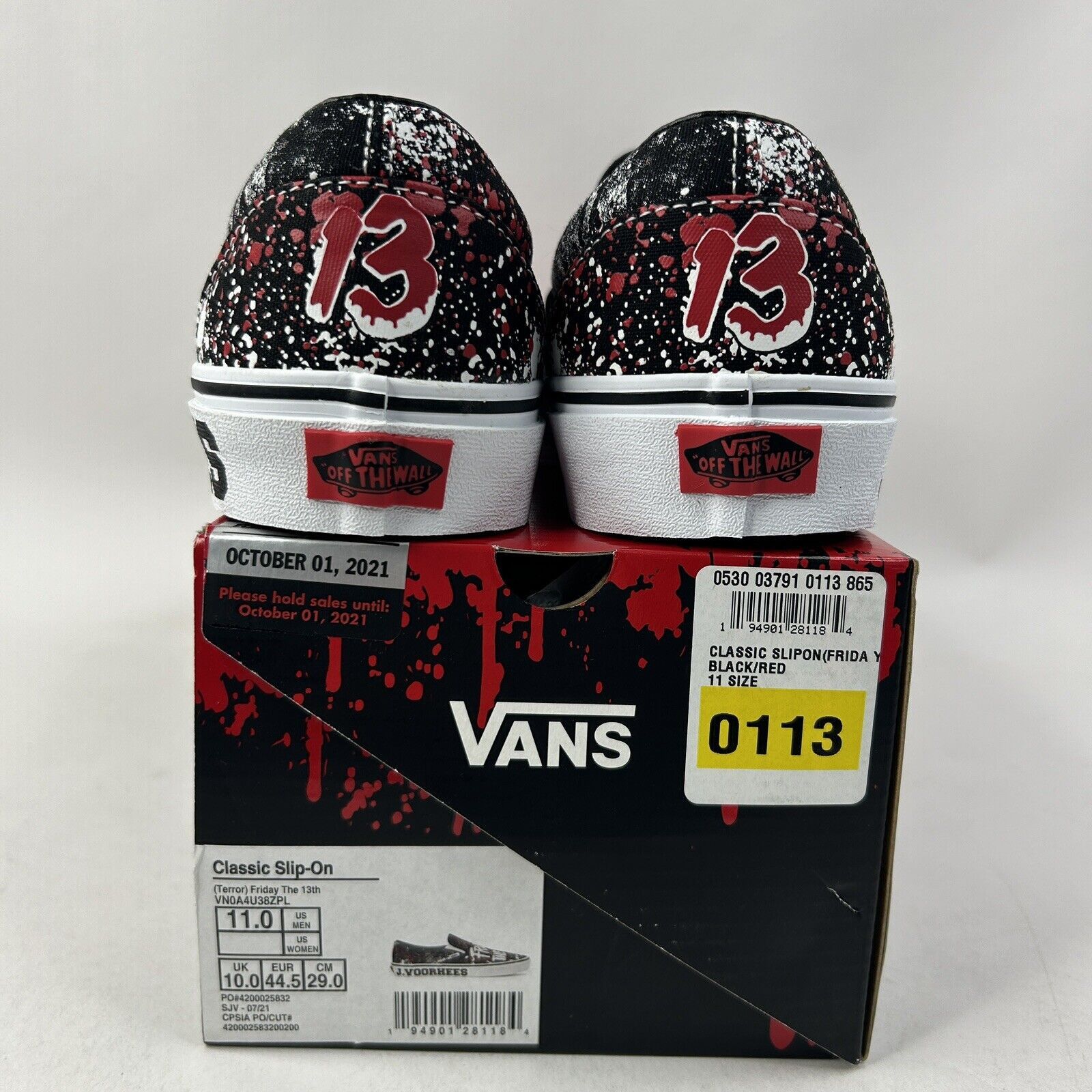 Vans Vans x House Of Terror Slip-On “Friday The 13th" 2024 Size US 11 / EU 44 - 3 Thumbnail