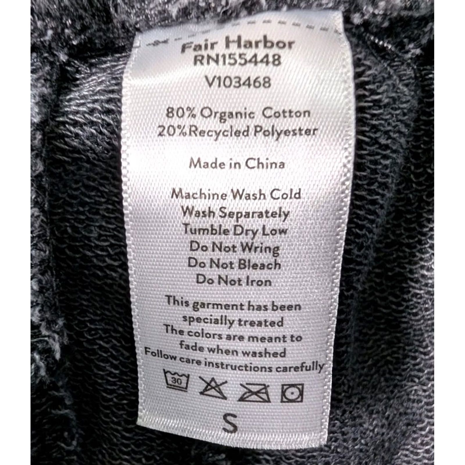 Vintage Fair Harbor Jogger Pants Casual Men's S Gray Cotton Polyester Spandex Elastic Waist Logo Zipper Slim Straight 28in Inseam Modern Everyday Classic Size US 29 - 6 Thumbnail