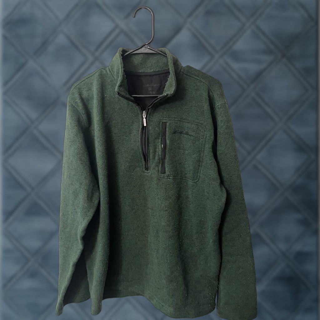 Eddie Bauer Eddie Bauer 1/4 Zip Pullover Fleece Sweater Mens XL Green Outdoor Casual Size US XL / EU 56 / 4 - 1 Thumbnail
